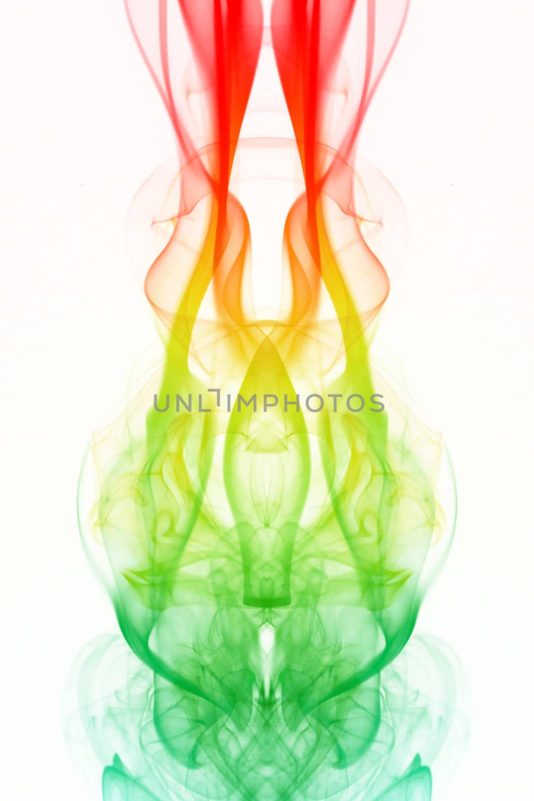 colourful Abstract smoke on white background