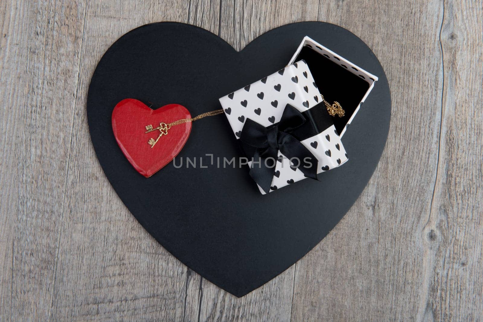 black and red hearts with a .jewel for valentine day