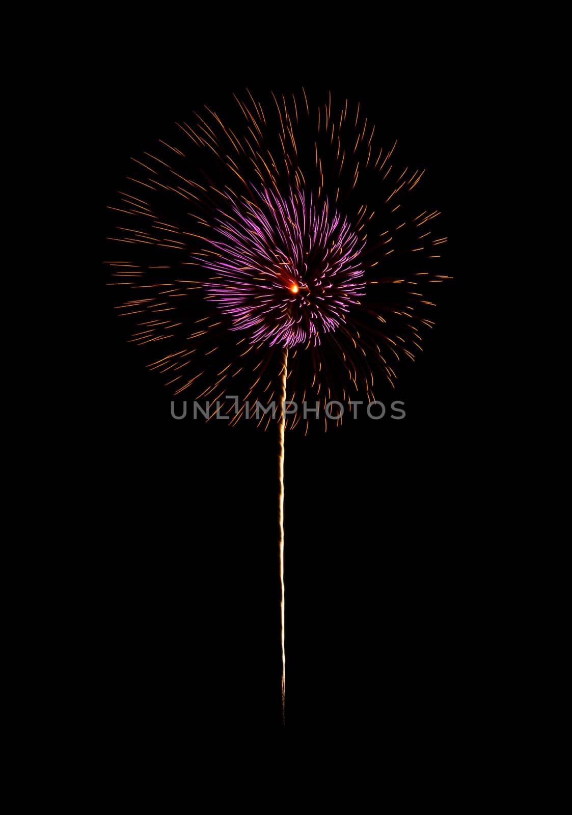 Colorful fireworks on night sky background