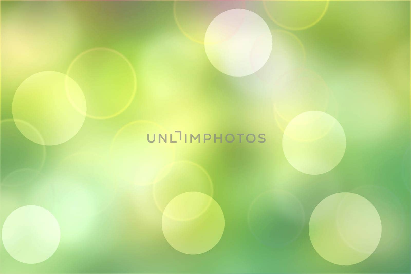 Abstract green light and white summer bokeh background.
