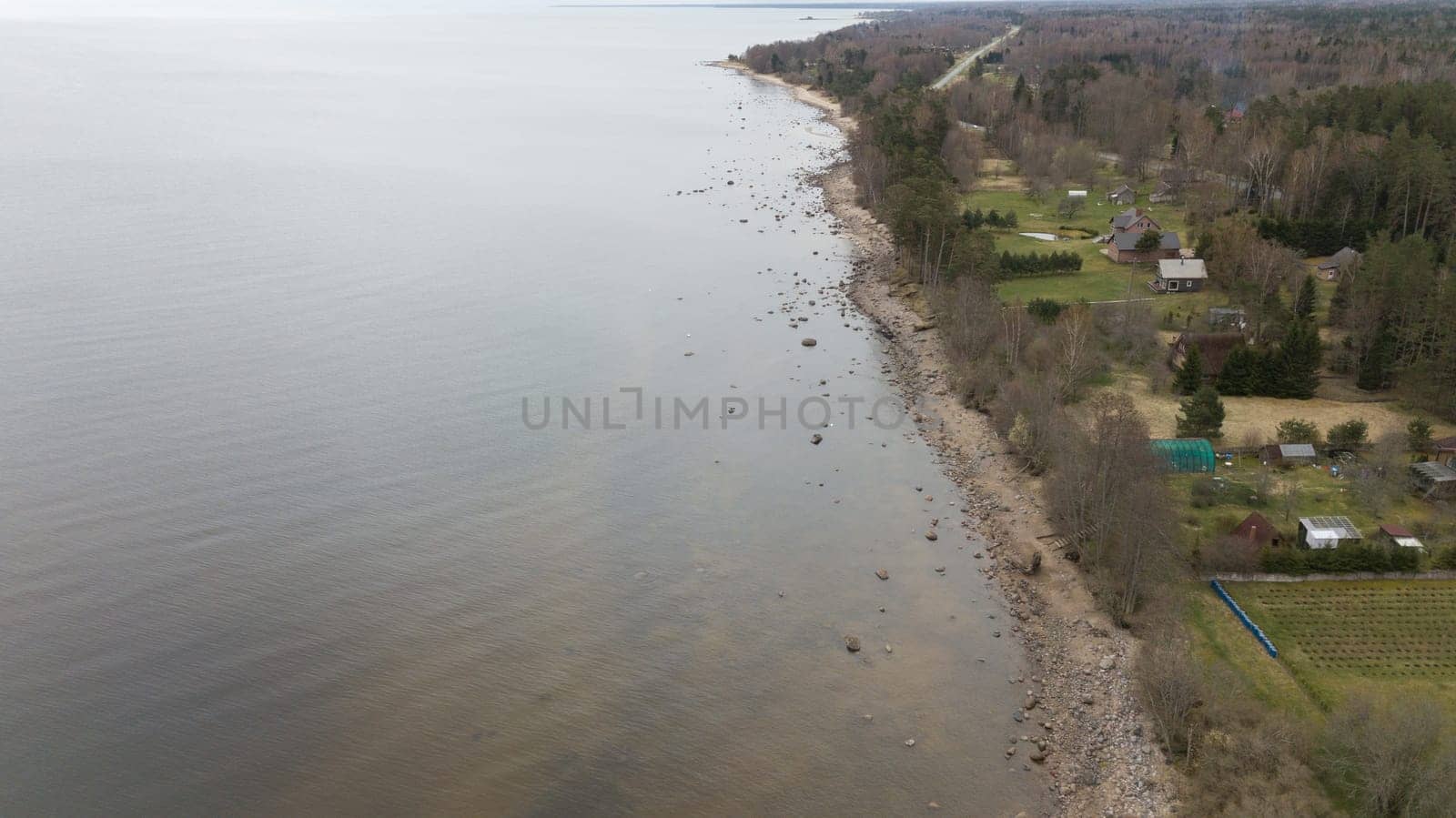 Roja Latvia Baltic Sea Seaside Aerial drone top view