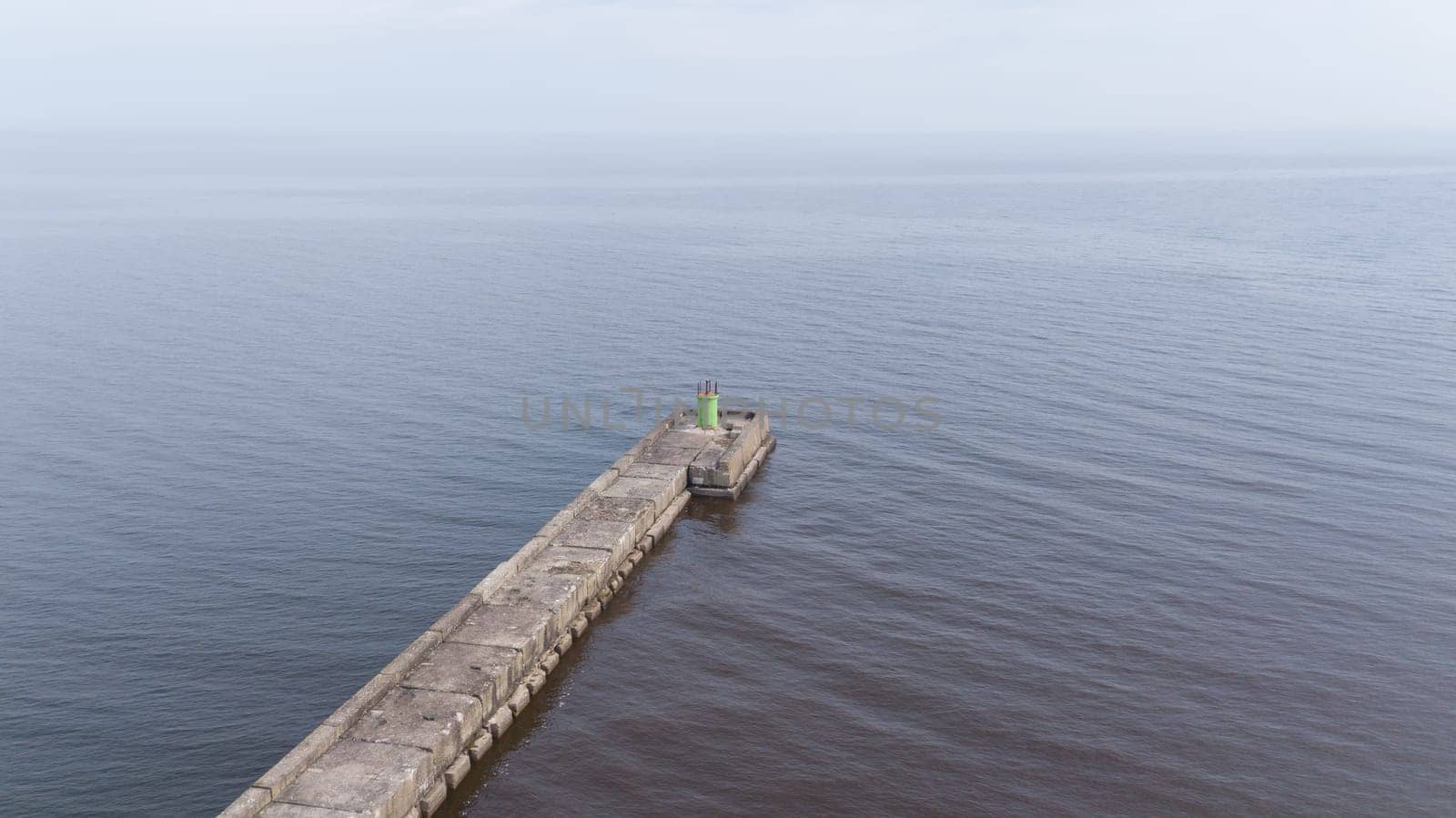Harbor Roja Latvia Aerial view of countryside drone top view