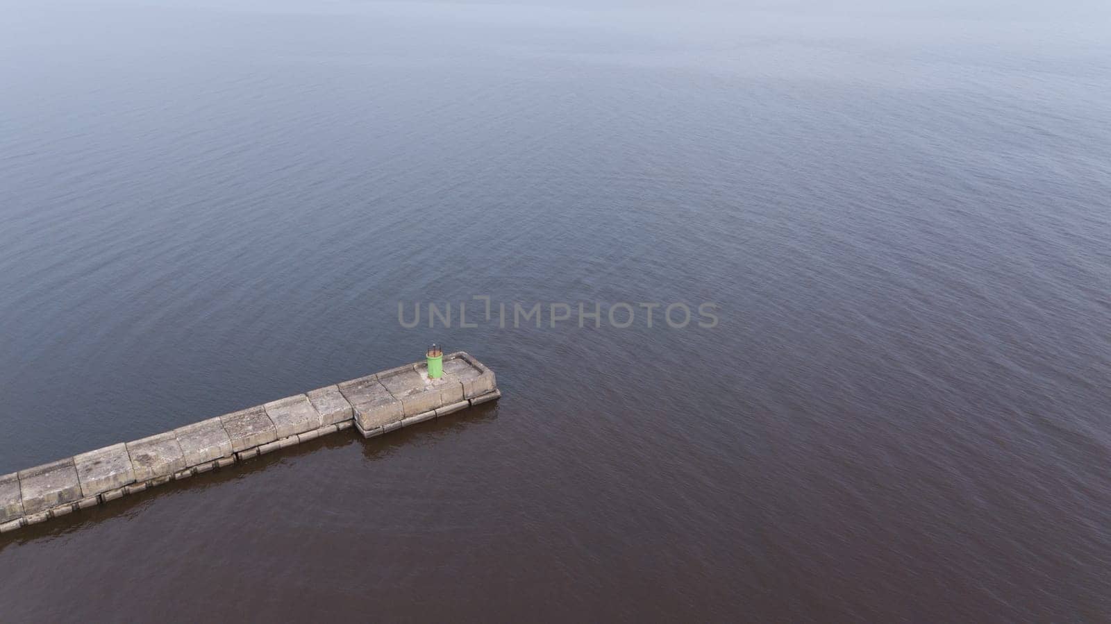 Harbor Roja Latvia Aerial view of countryside drone top view