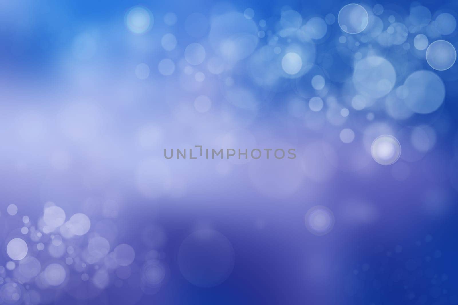 Abstract blue bokeh background with colorful circles. Beautiful texture.