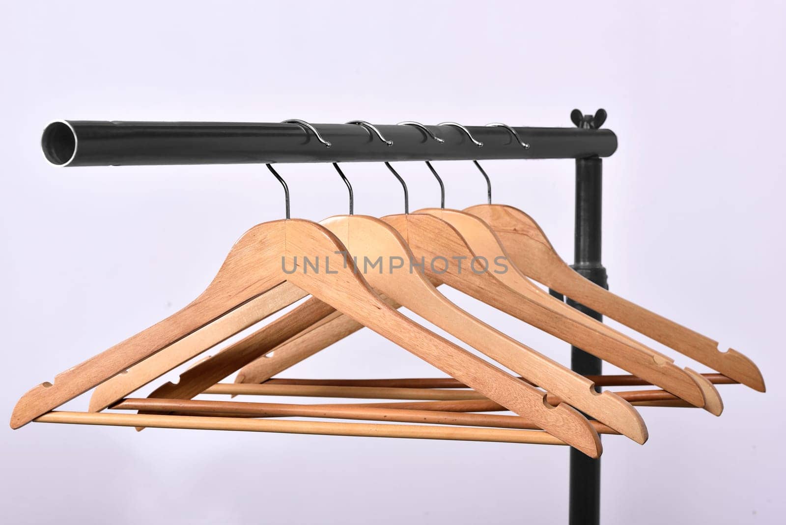 Clothes hanger isolated over white background