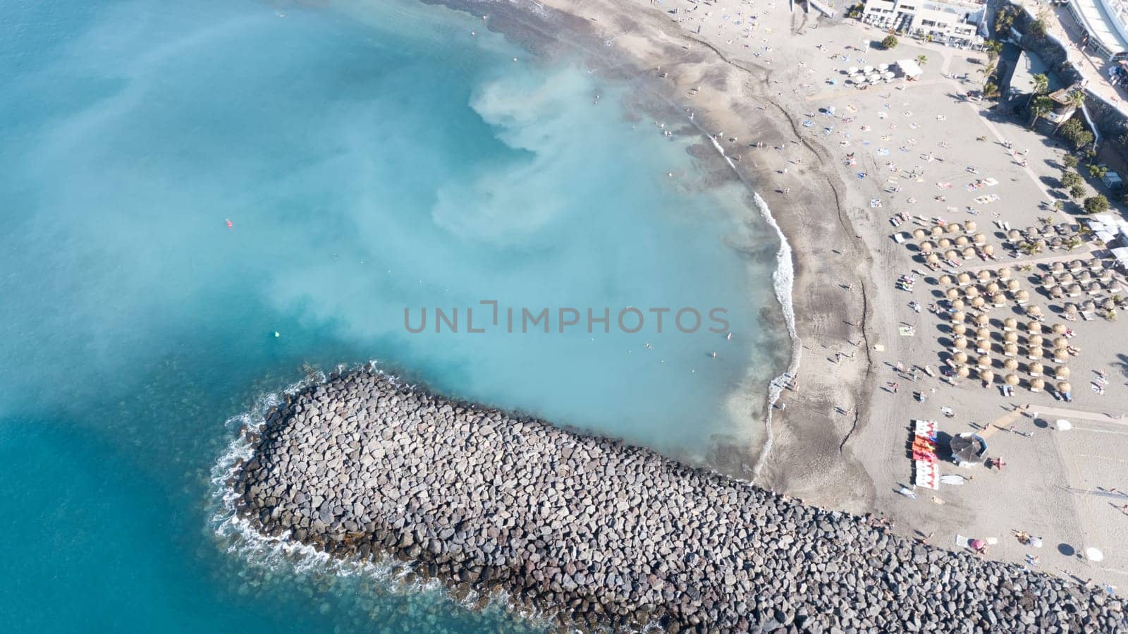 Aerial view of Tenerife island Canary Spain Atlantic ocean drone top view
