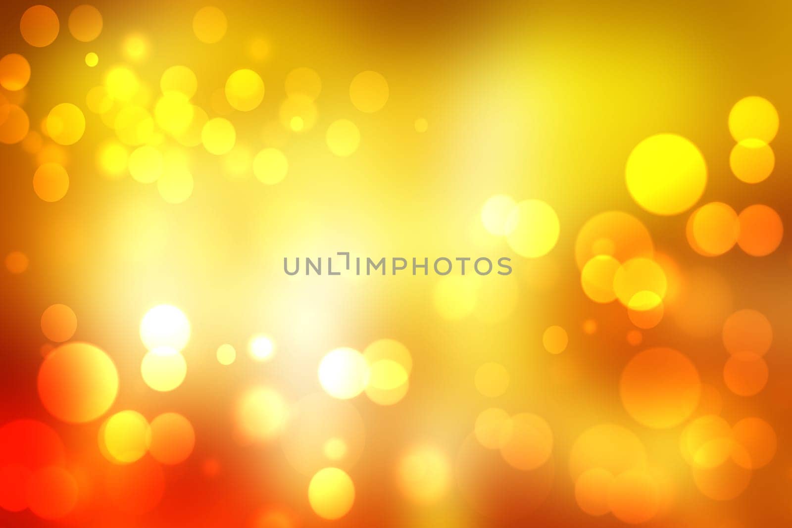 Abstract light golden festive bokeh background with glitter sparkle blurred circles, Christmas lights.