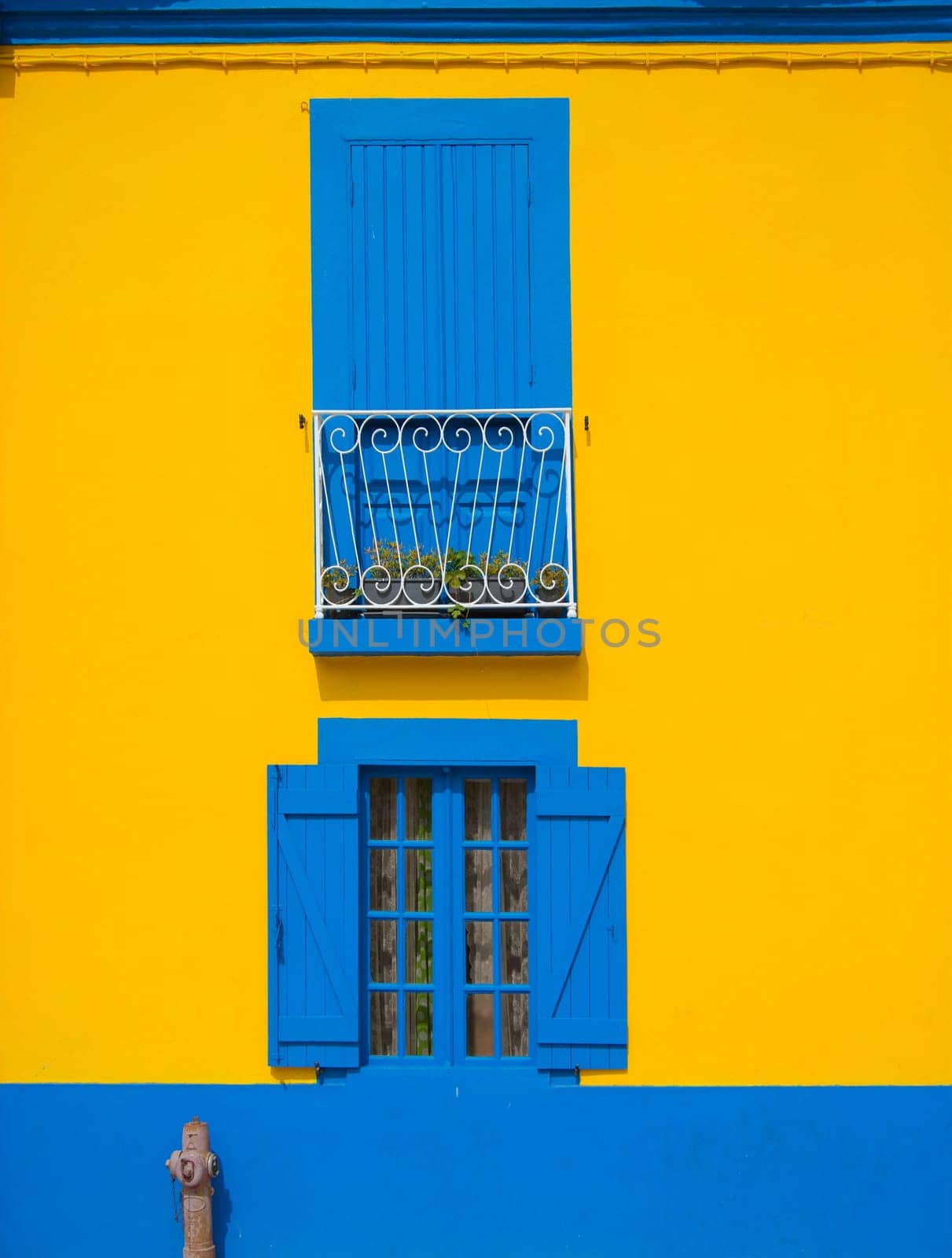 Traditional house facade in Aveiro, Portugal.