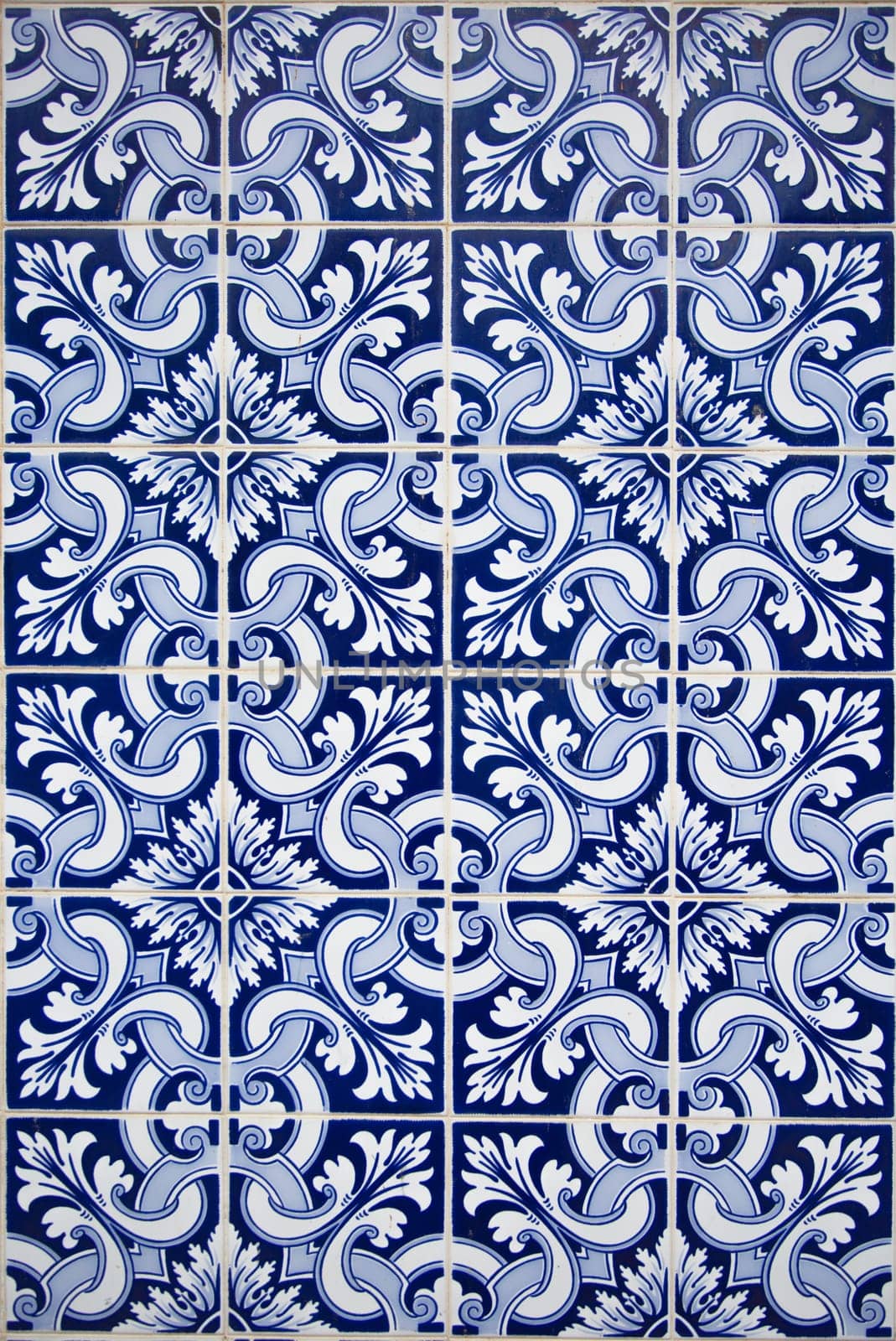 Portuguese painted tin-glazed ceramic tile work.