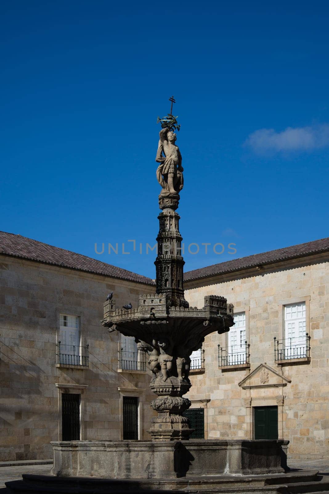 Castelos fountain in Braga, Portugal.