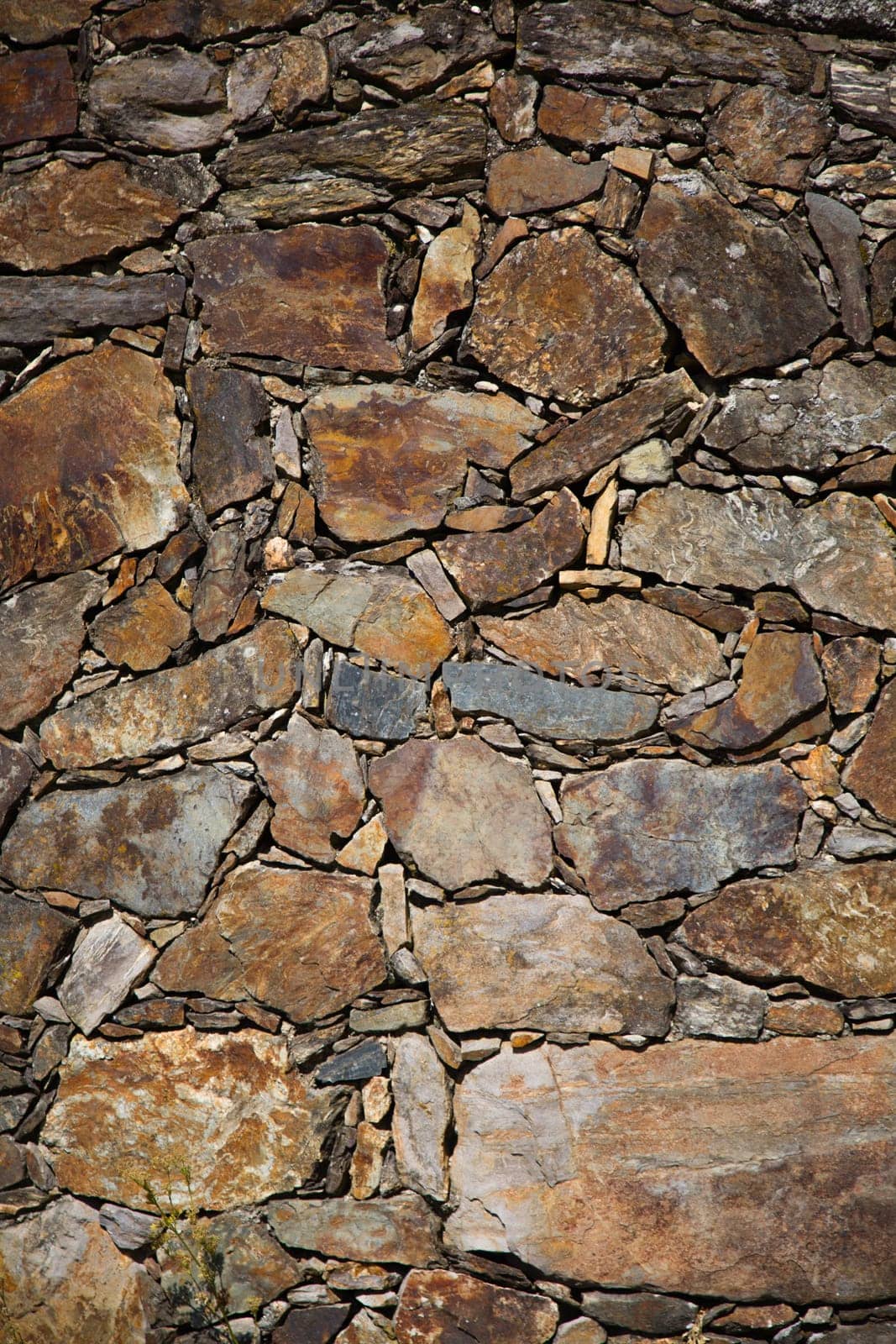 Natural stone wall in Portugal.