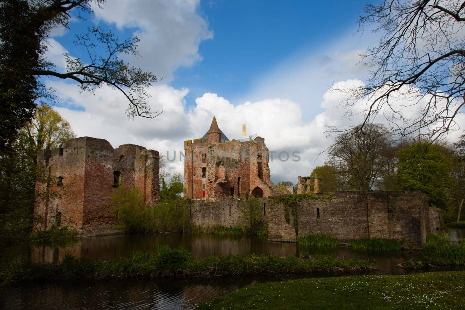 Ruin of Brederode castle in Santpoort, the Netherlands.
