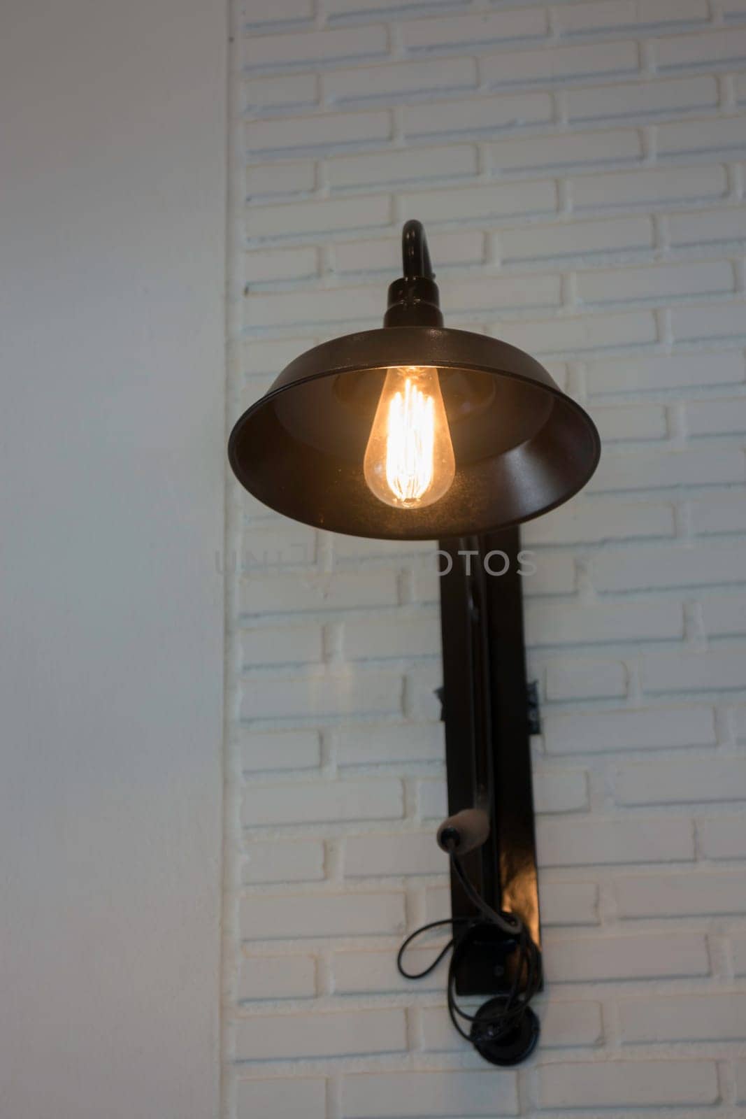 Vintage styled of wall light lamp, stock photo