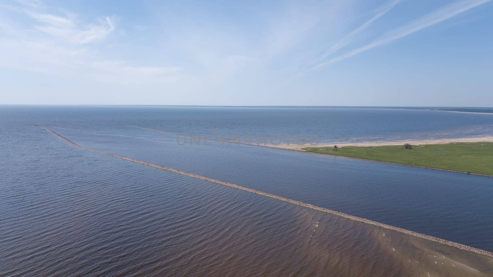 Parnu Estonia  Baltic Sea Seaside Aerial drone top view