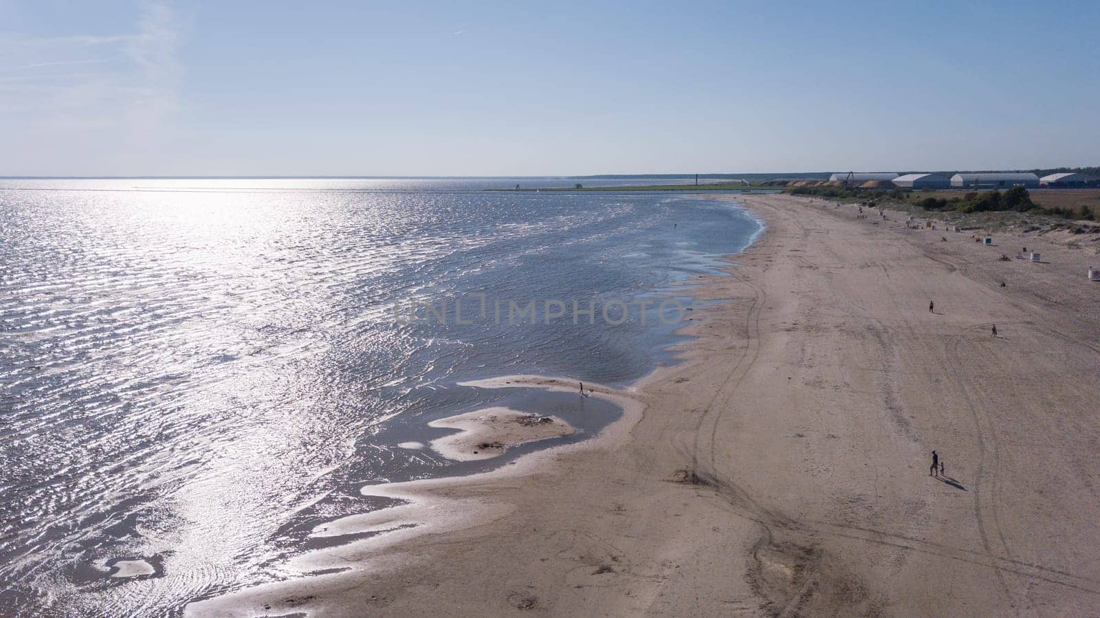 Parnu Estonia  Baltic Sea Seaside Aerial drone top view