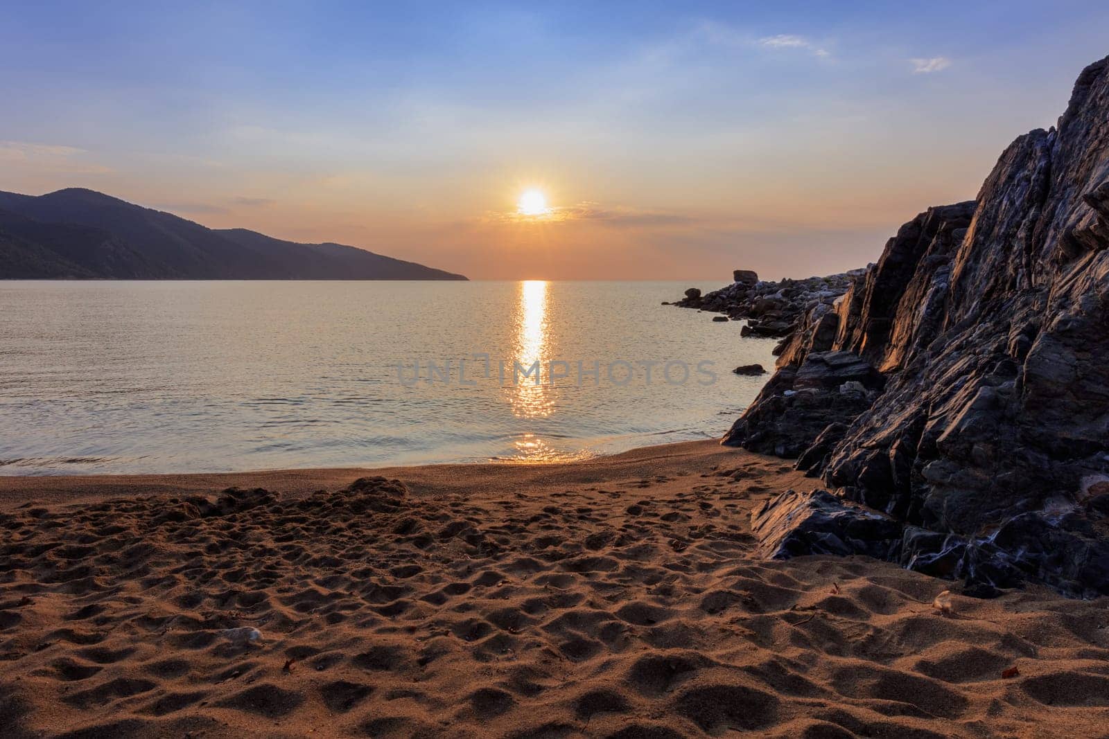 Stratoni at coast of the Chalkidiki peninsula in Northern Greece