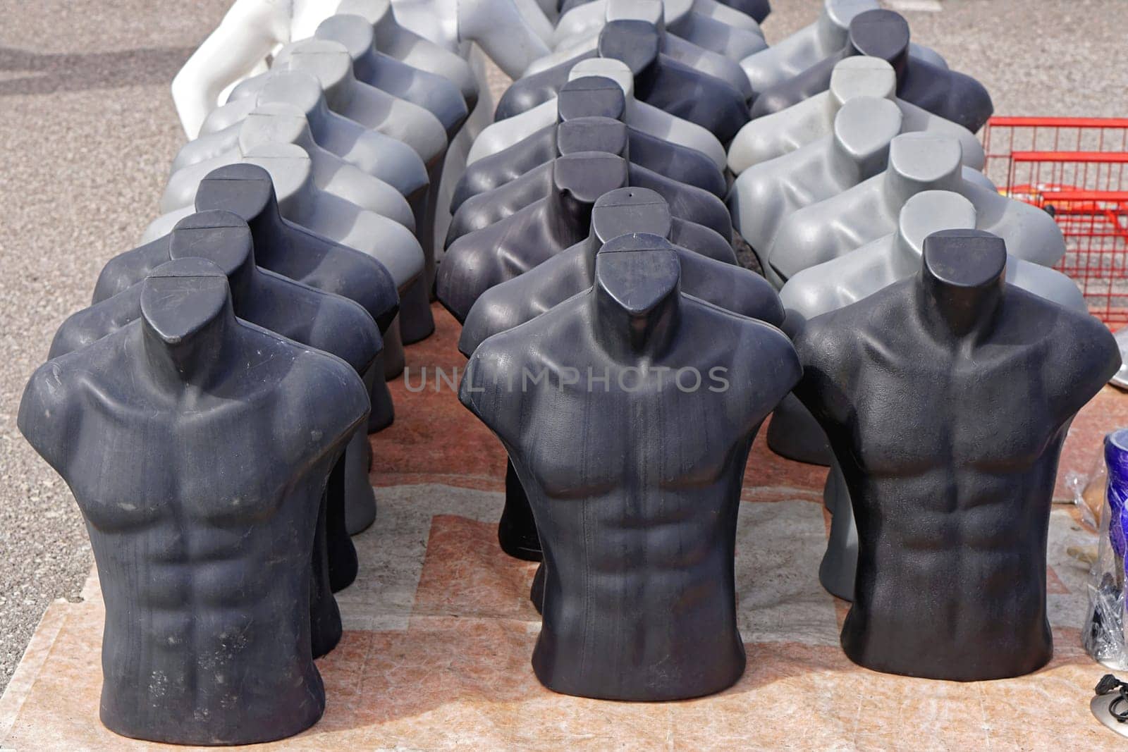 Big collection of men torso mannequin parts