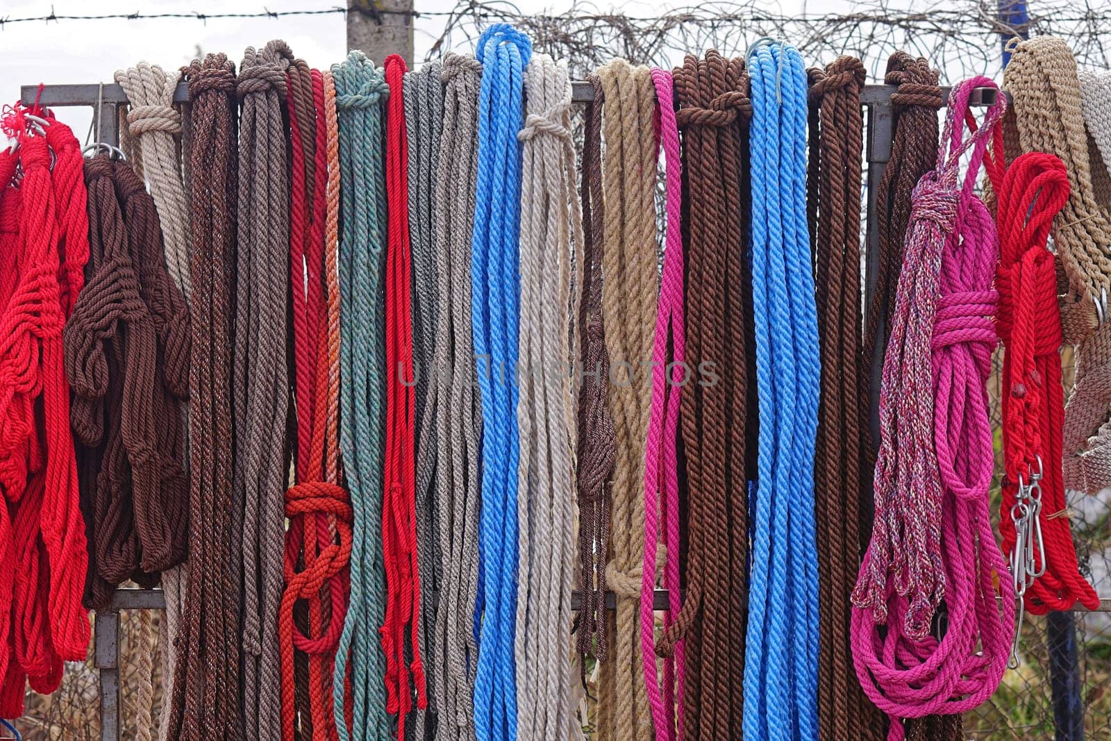Various color decorative ropes and yarns