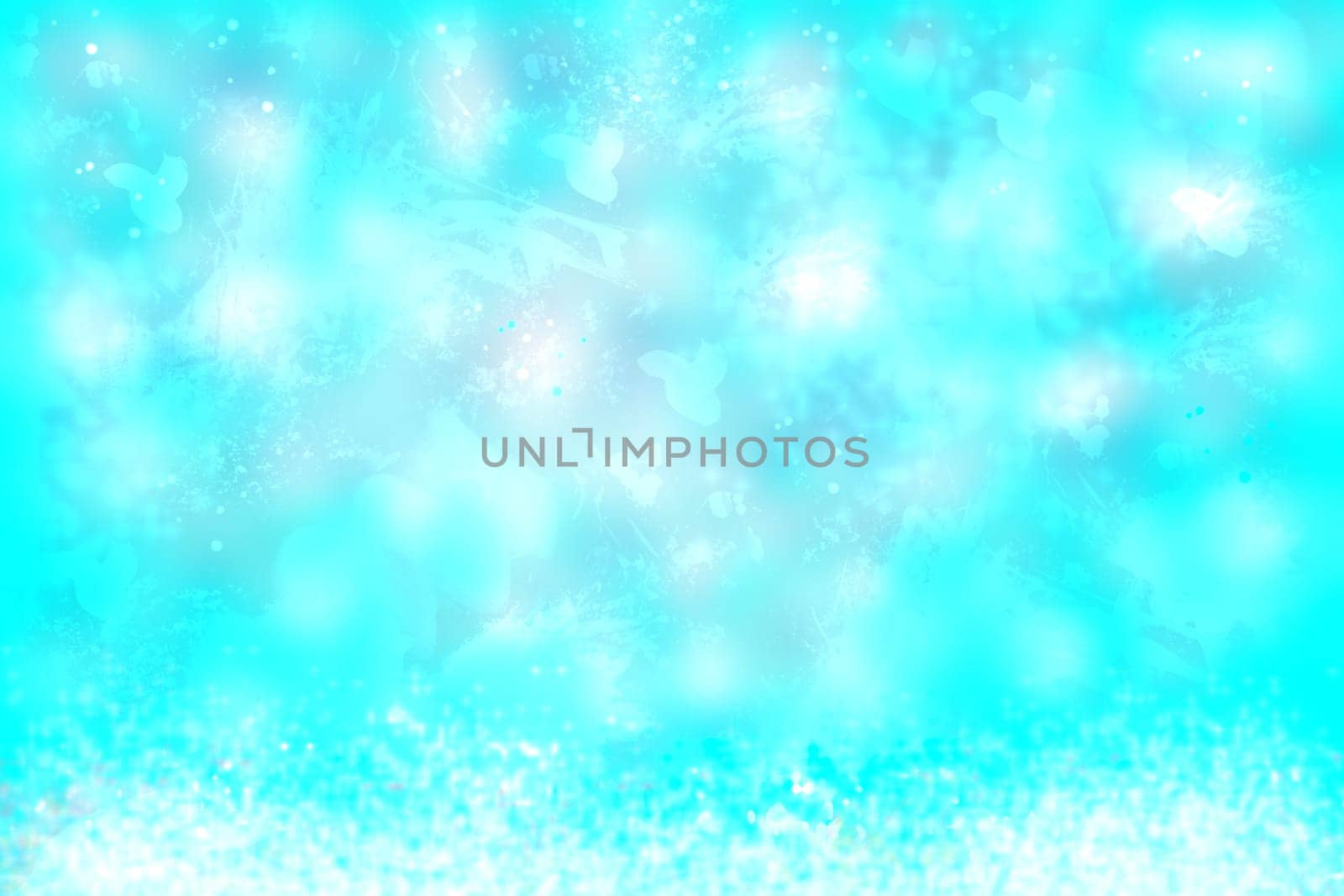 Turquoise blue abstract shiny blurred background texture.