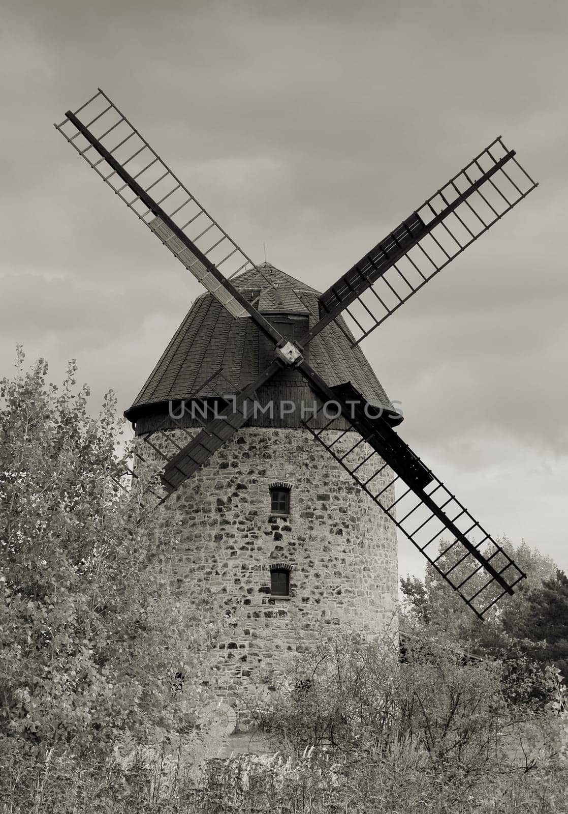 old windmill near Warnstedt in the Harz