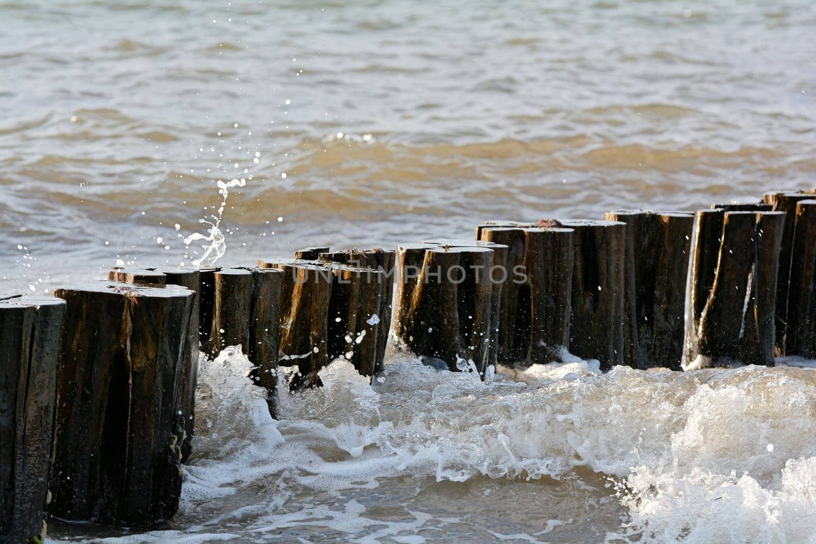 Waves on the beach of the Baltic Sea