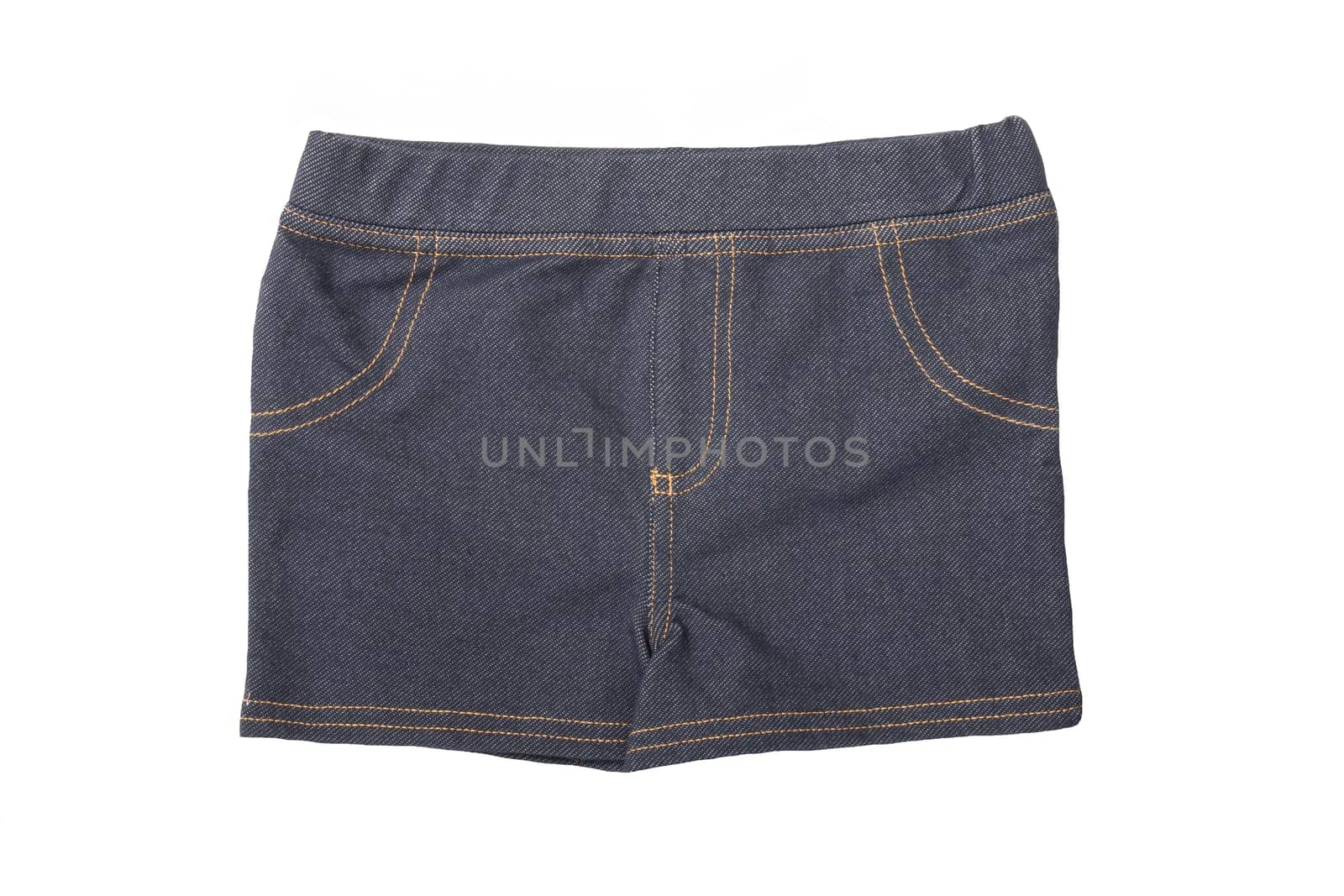 Children jeans. Girl jeans pants isolated on white background. Jeans fashion.