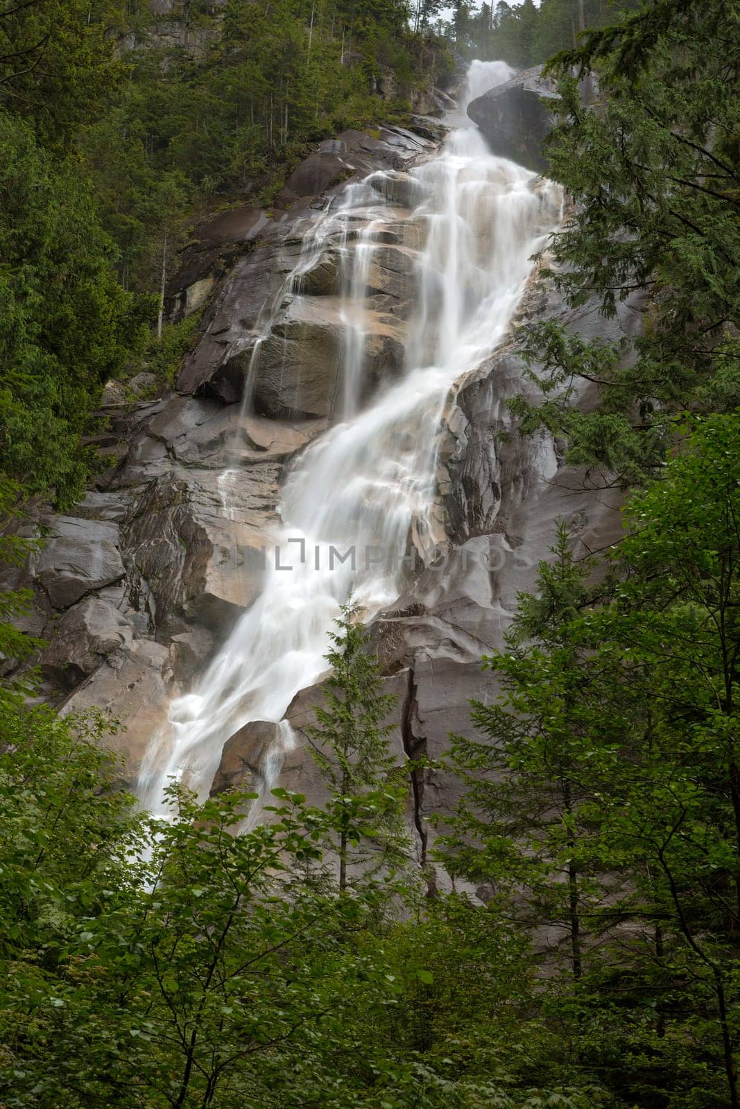 Shannon Falls at Provincial Park in Squamish British Columbia Canada