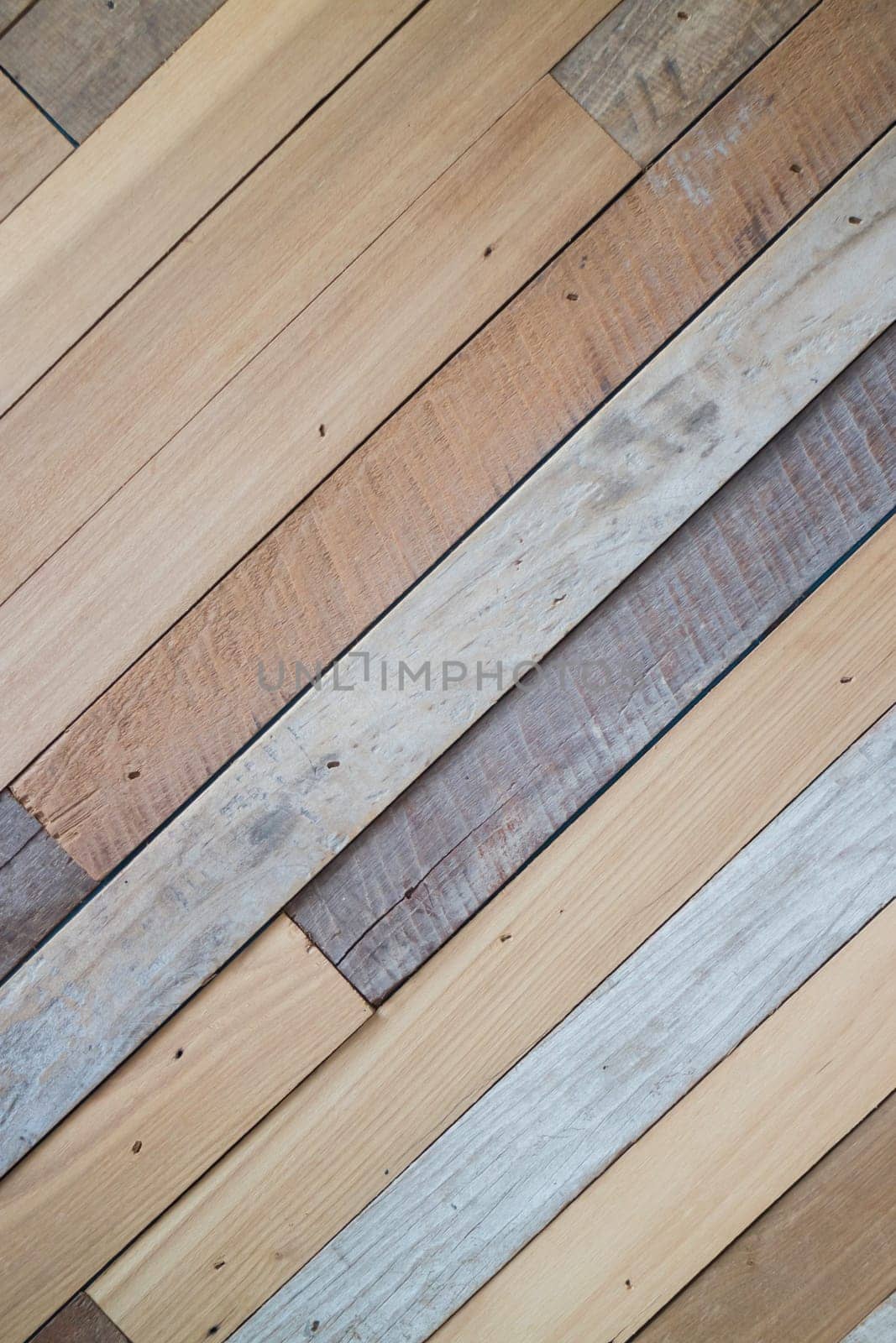Rustic wood diagonal panel background, stock photo