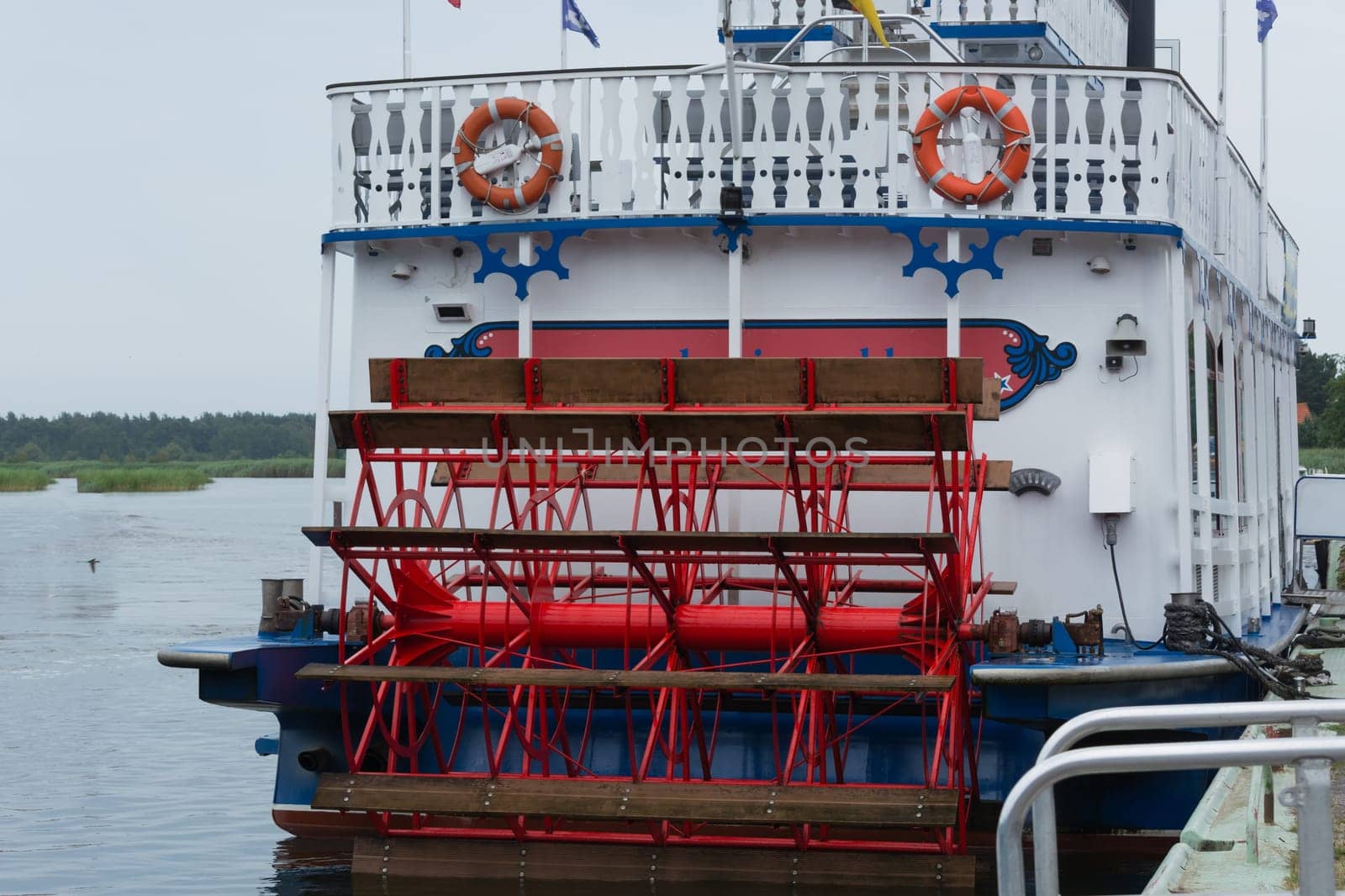 Mississippi paddle steamer Baltic Star on the Bodden, Baltic Sea peninsula of Fischland-Darß-Zingst, Zingst
