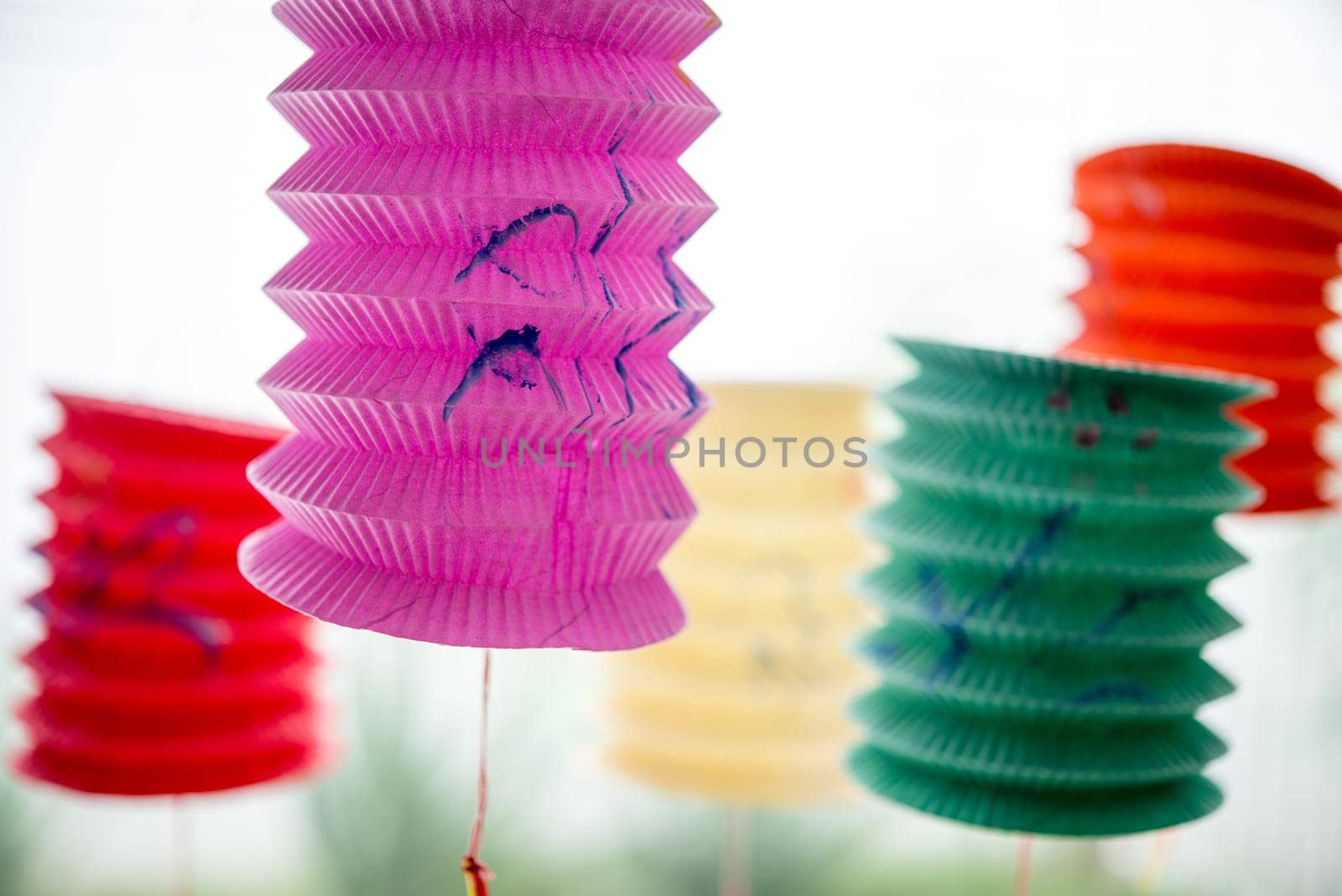 Mid-Autumn Festival lanterns at a park.