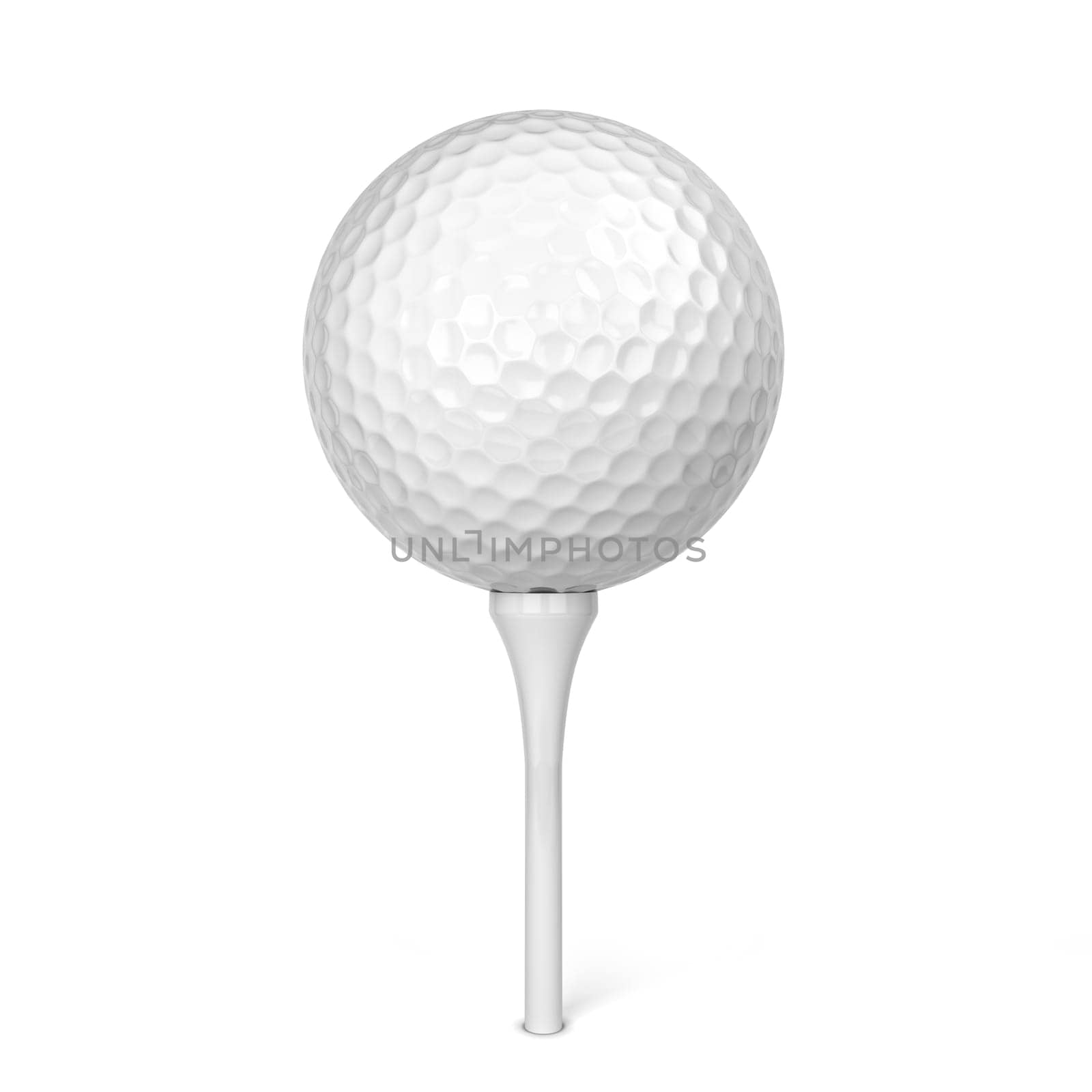 Golf ball. 3d illustration isolated on white background
