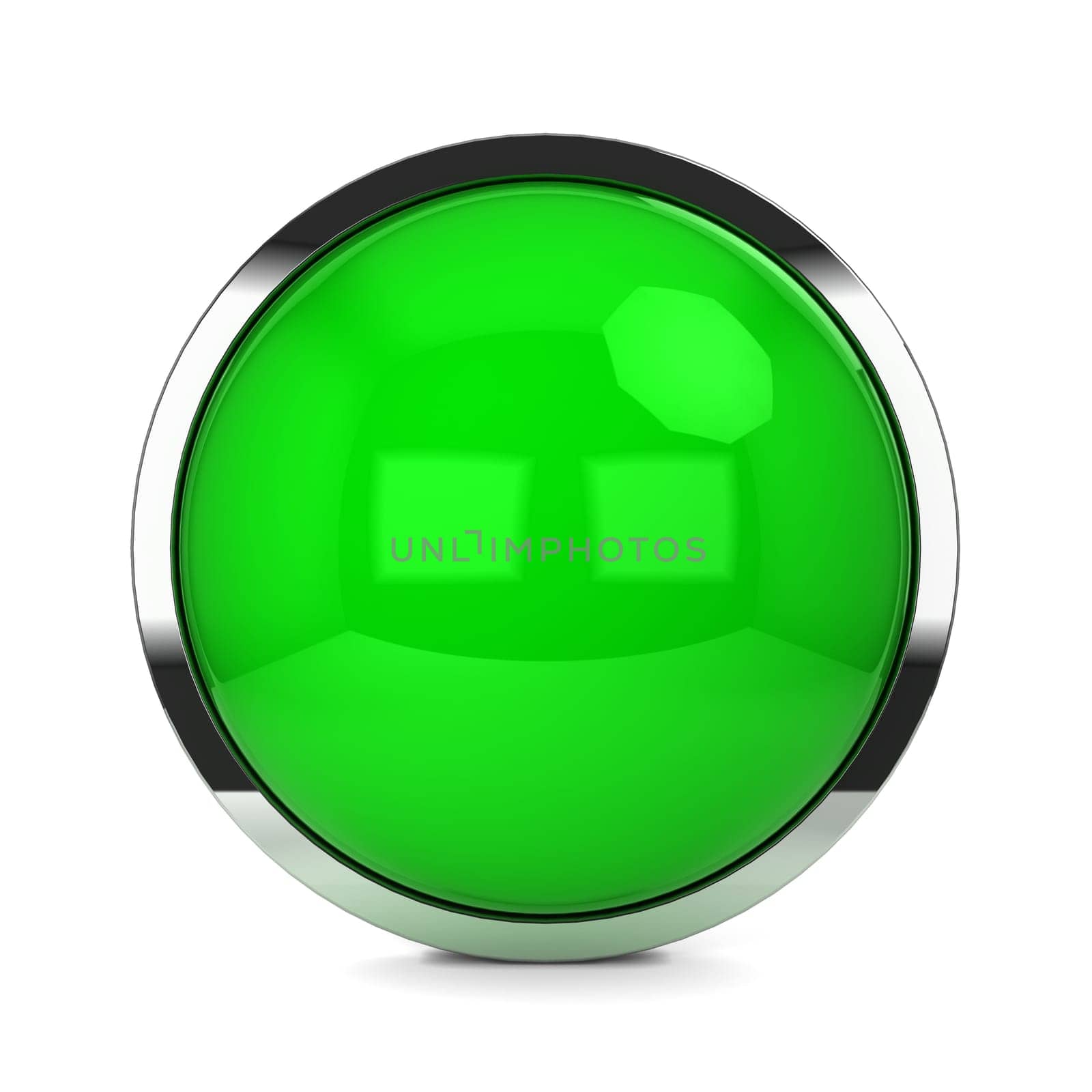 Round button. 3d illustration isolated on white background
