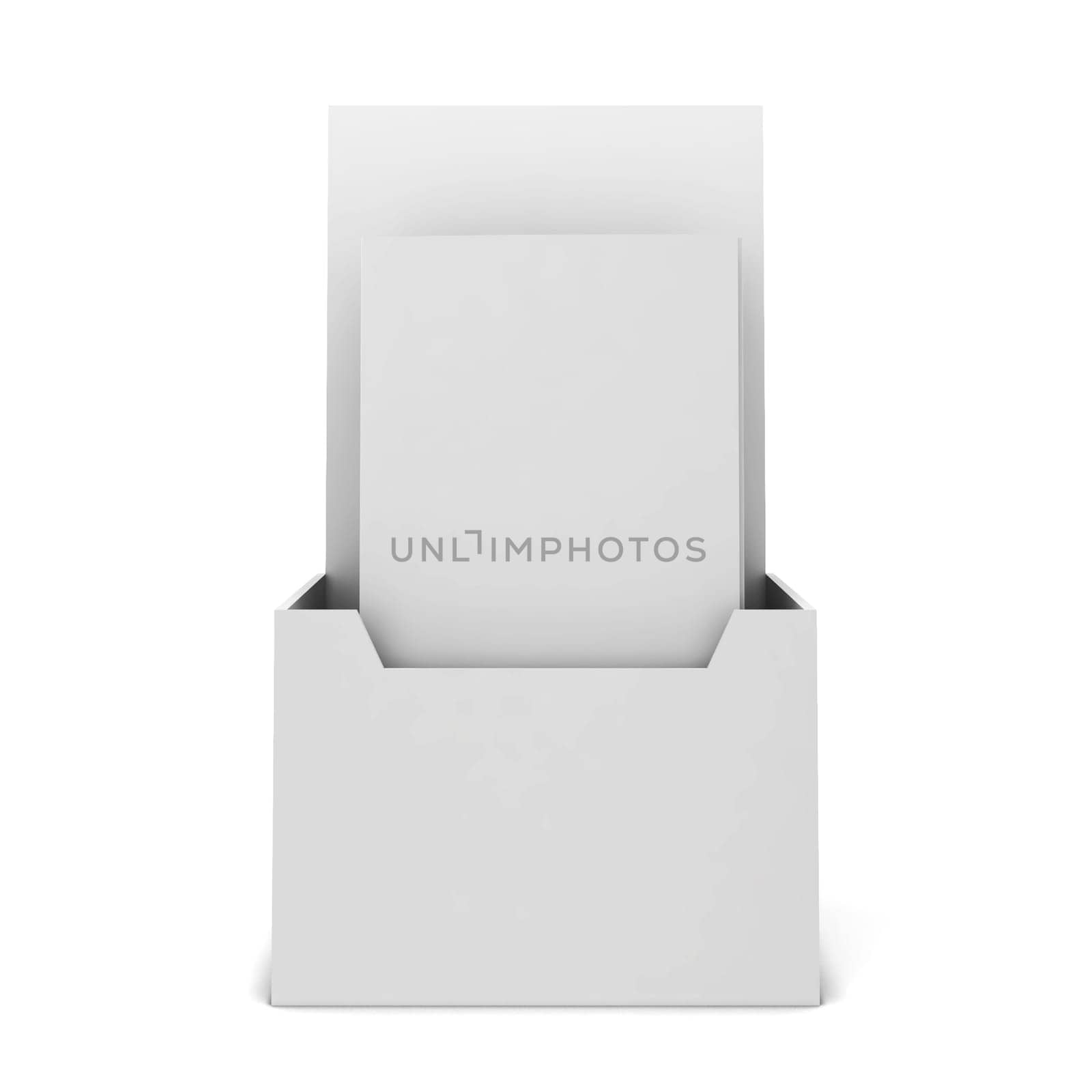 Brochure holder. 3d illustration isolated on white background