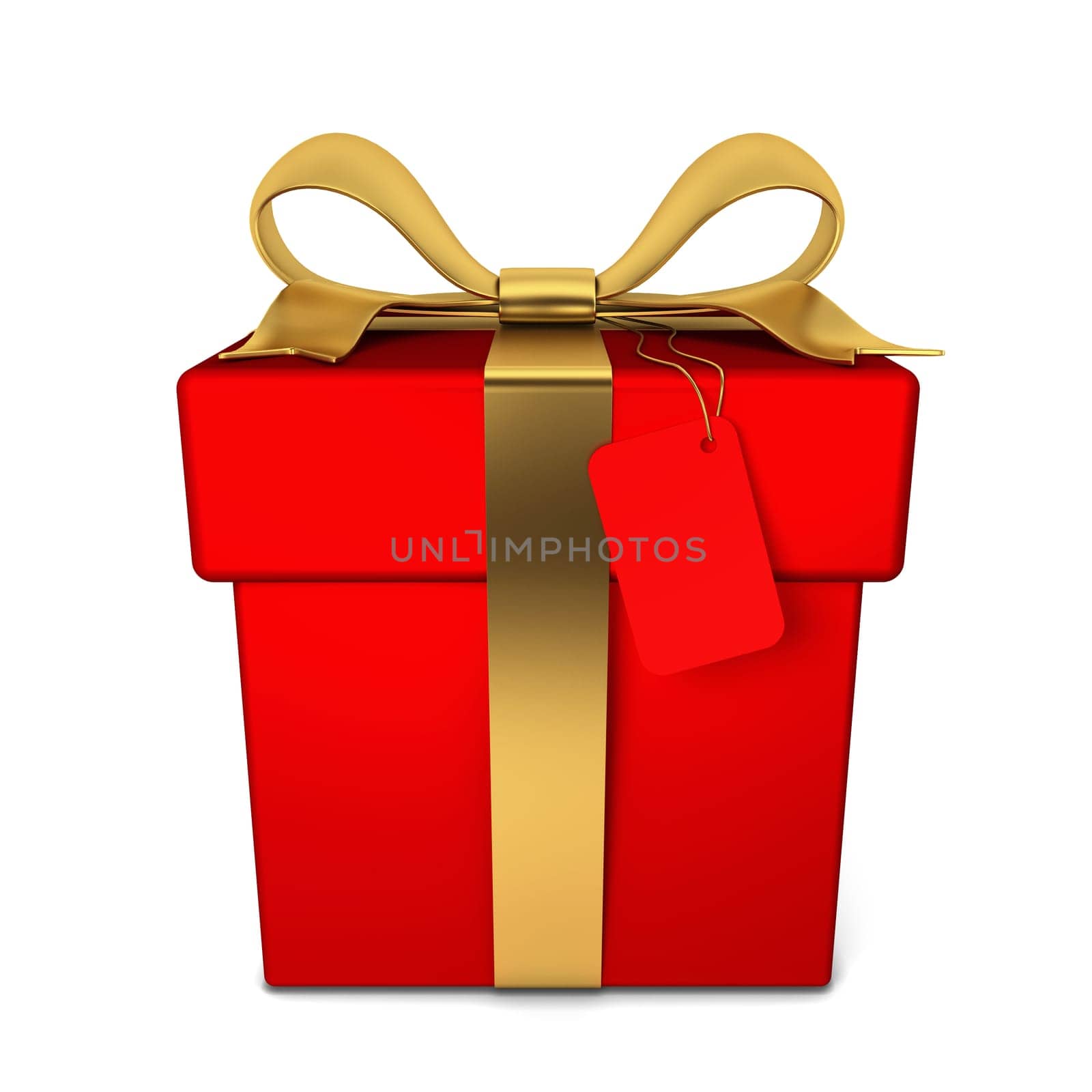 Gift box. 3d illustration isolated on white background