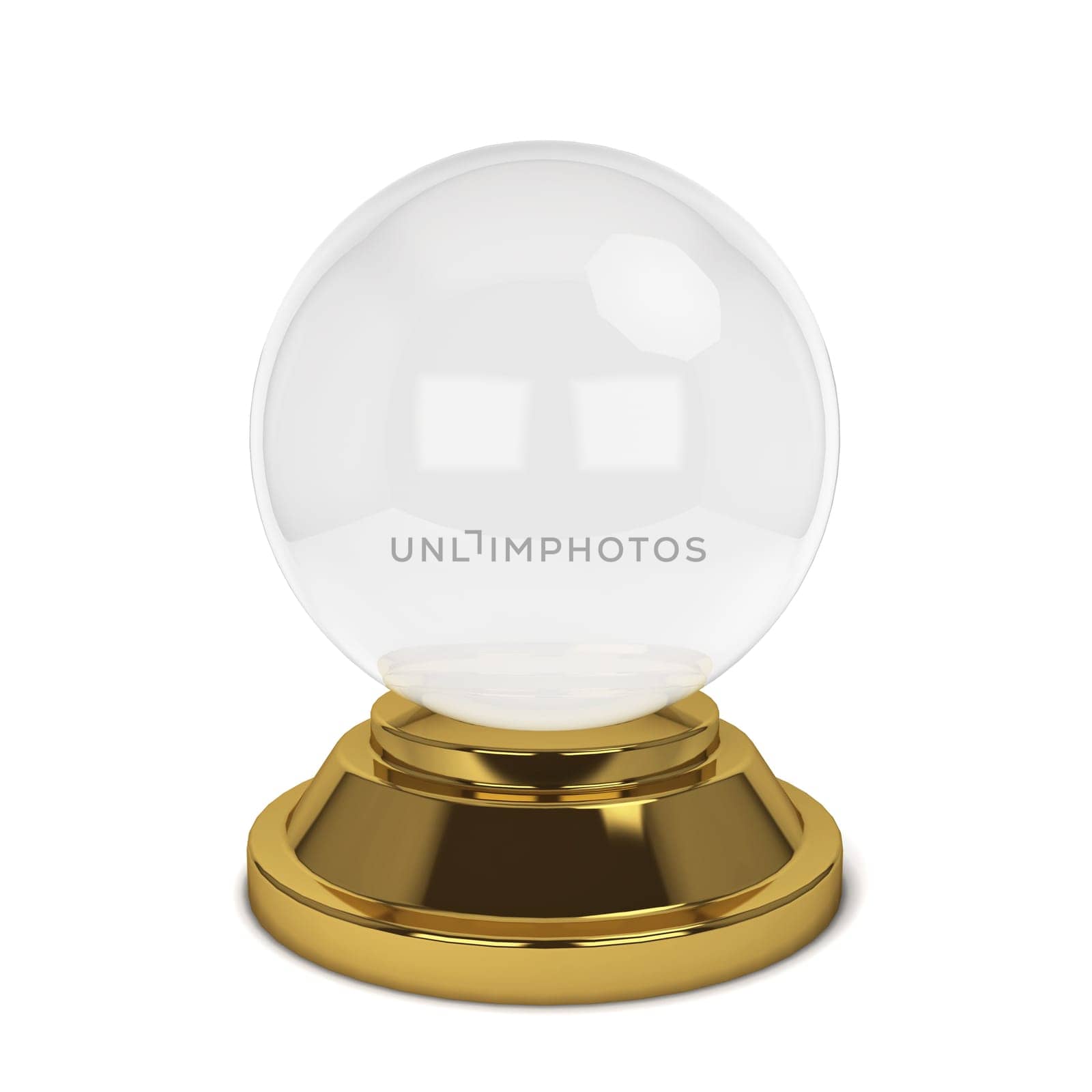 Crystal ball. 3d illustration isolated on white background