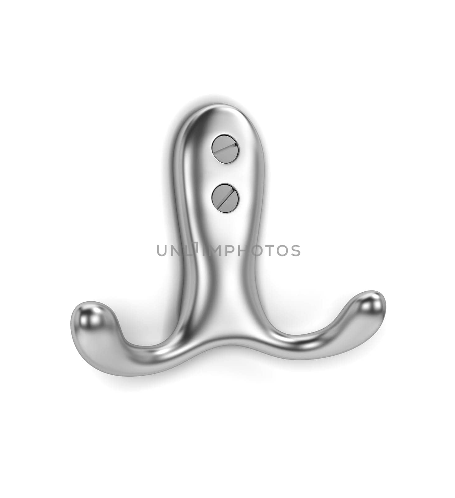Wall hook. 3d illustration isolated on white background
