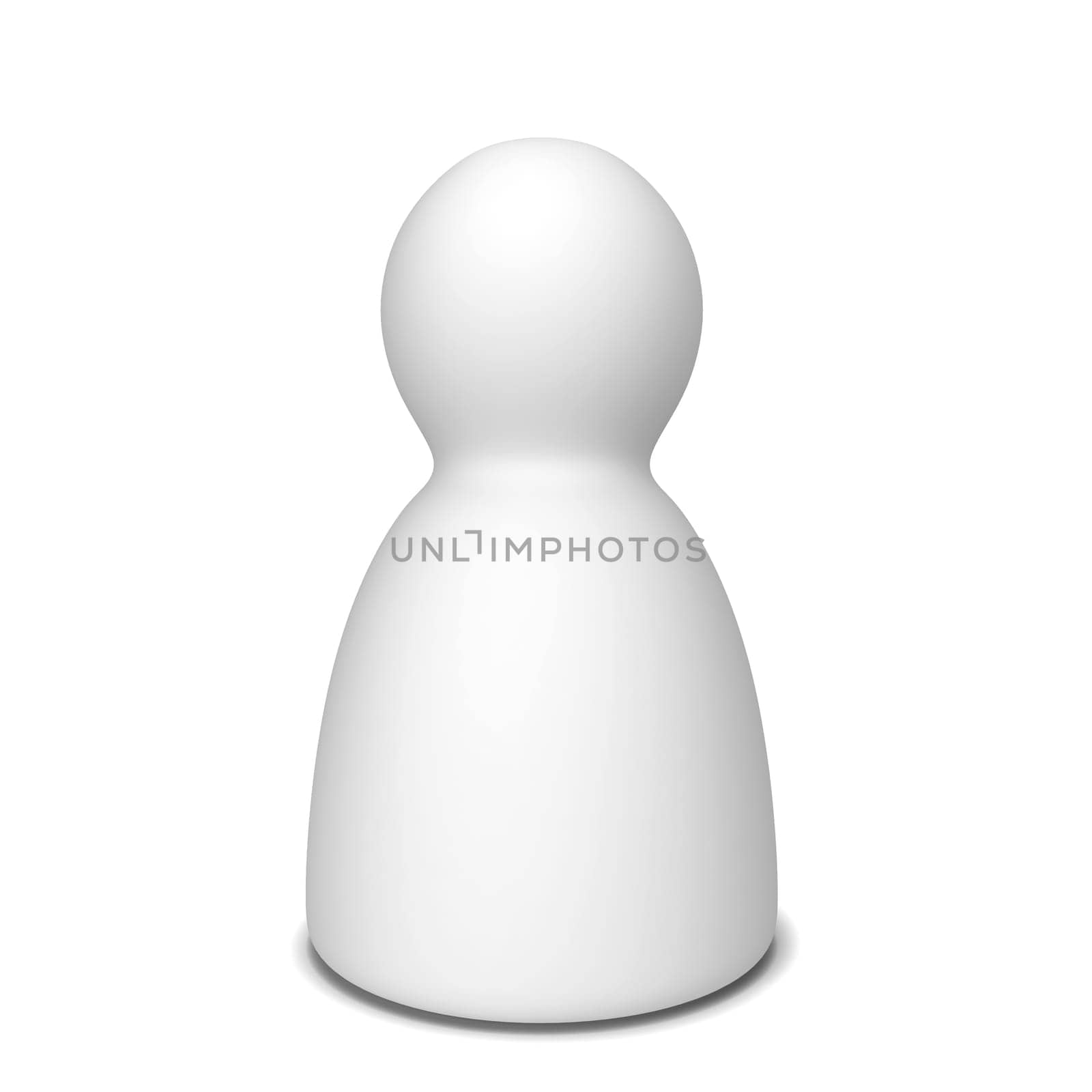 Abstract human figure. 3d illustration isolated on white background