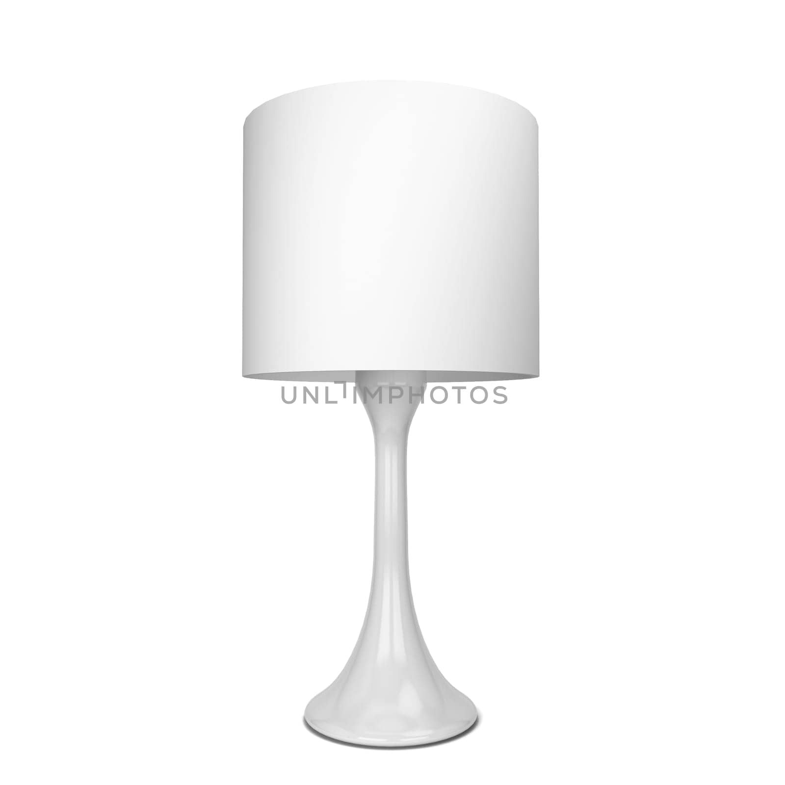 Table lamp. 3d illustration isolated on white background