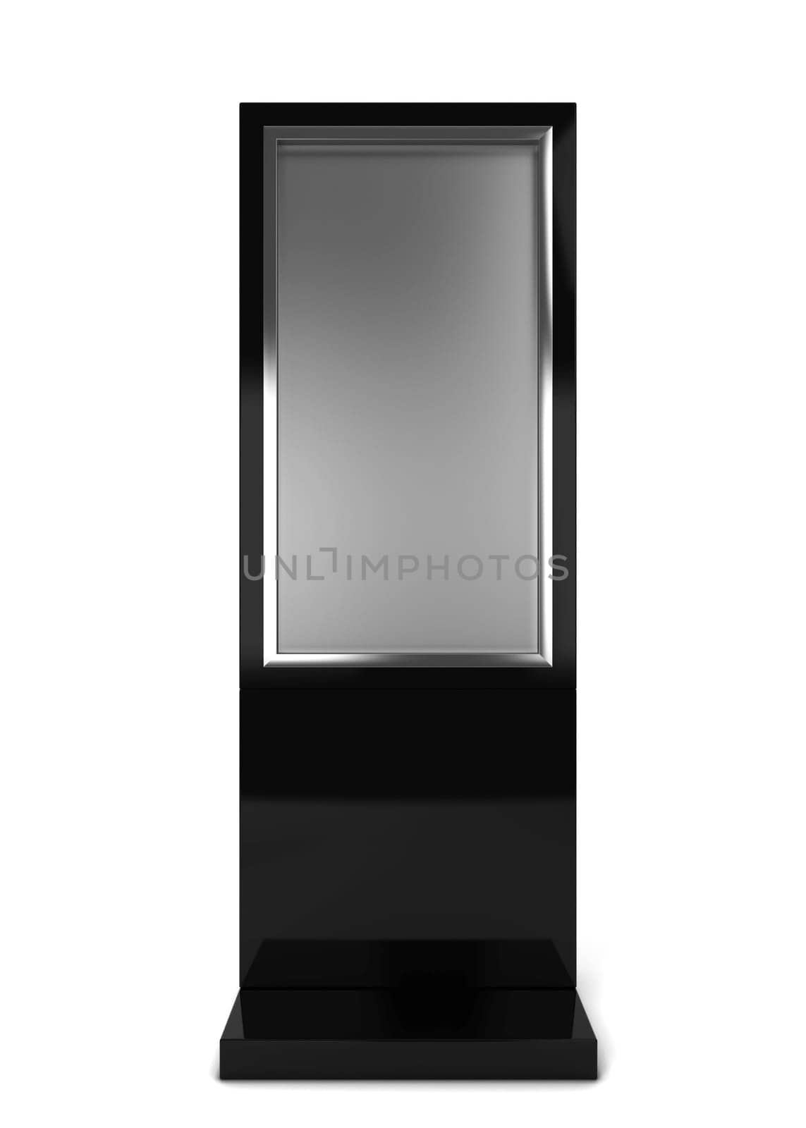 Lcd display stand. 3d illustration isolated on white background