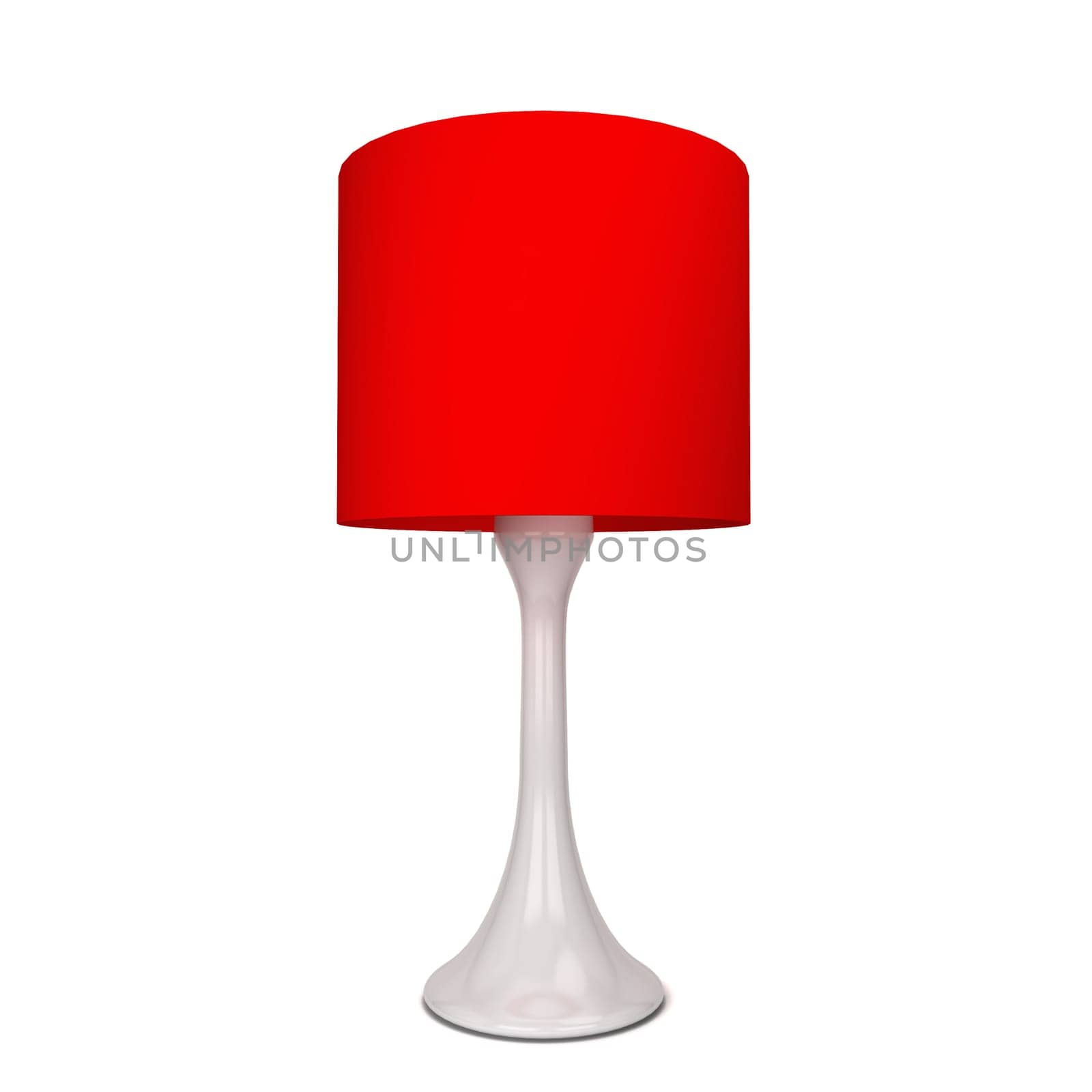 Table lamp. 3d illustration isolated on white background