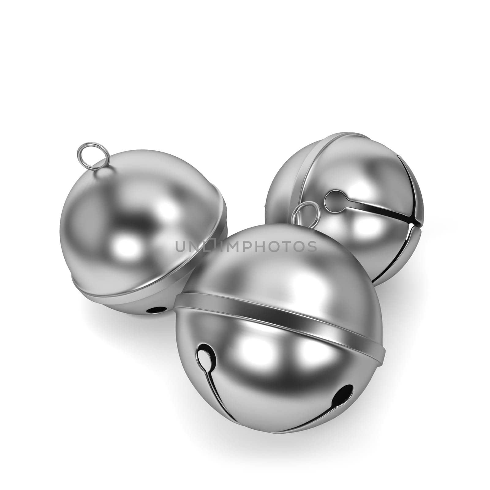 Jingle bells. 3d illustration isolated on white background