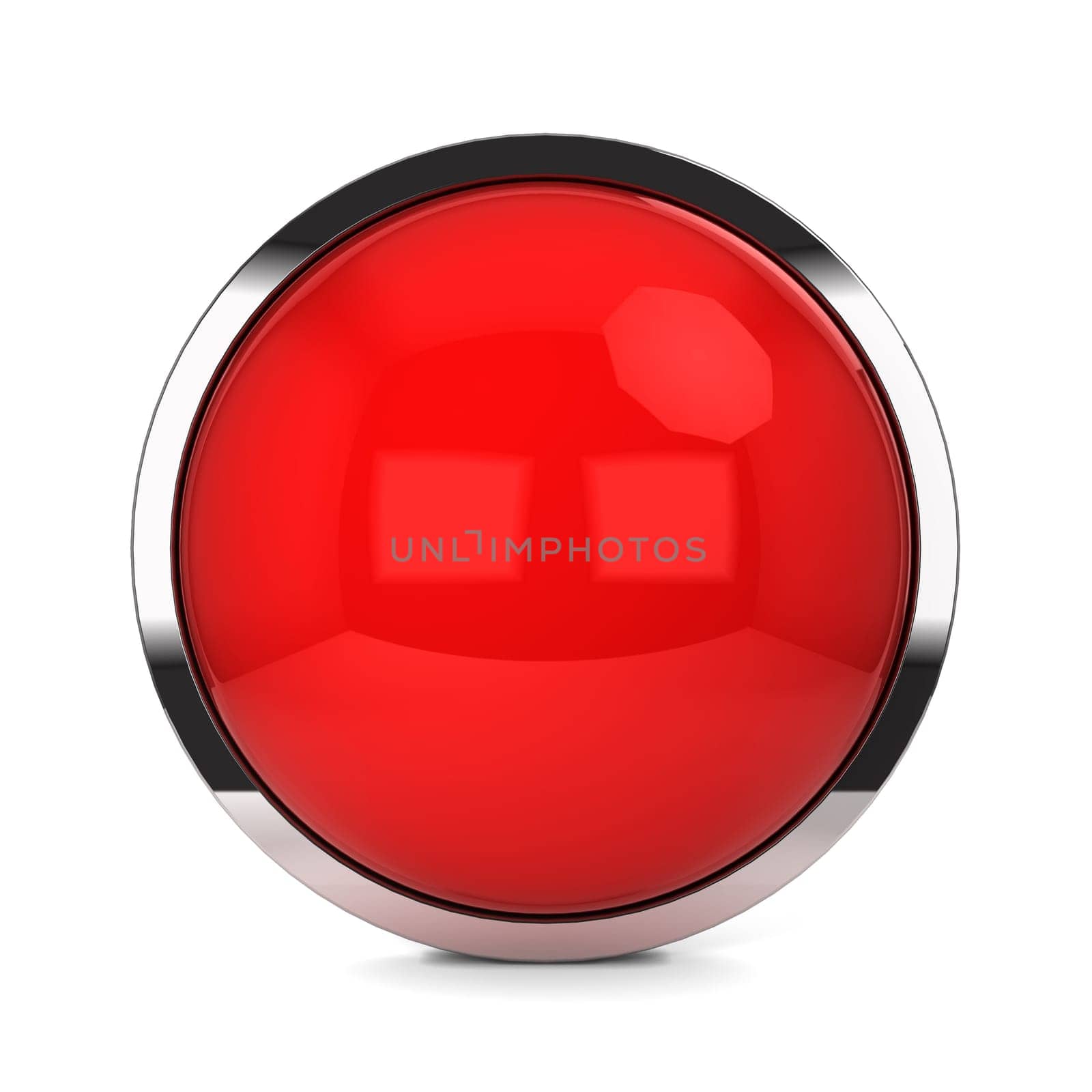 Round button. 3d illustration isolated on white background