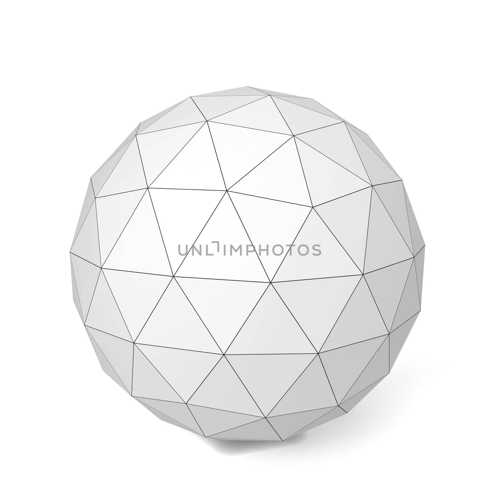 Abstract shape. 3d illustration isolated on white background