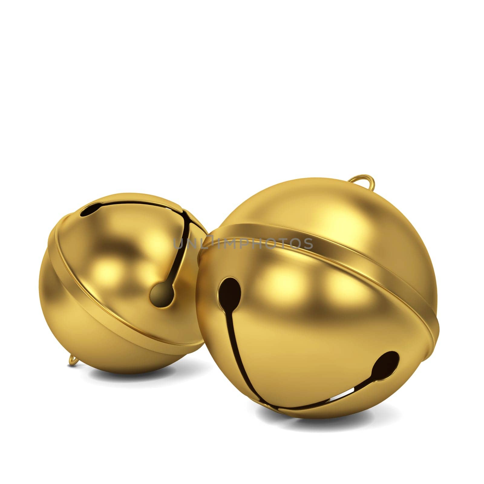 Jingle bells. 3d illustration isolated on white background