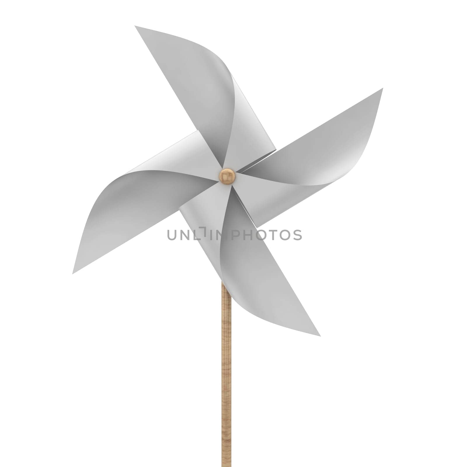 Pinwheel toy. 3d illustration isolated on white background