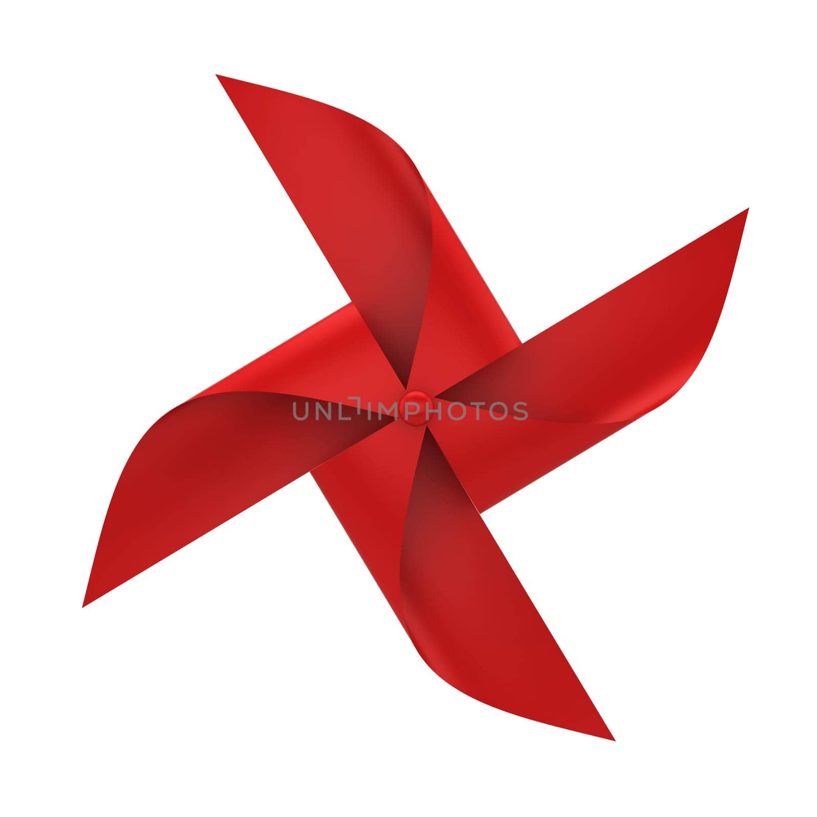Pinwheel toy. 3d illustration isolated on white background