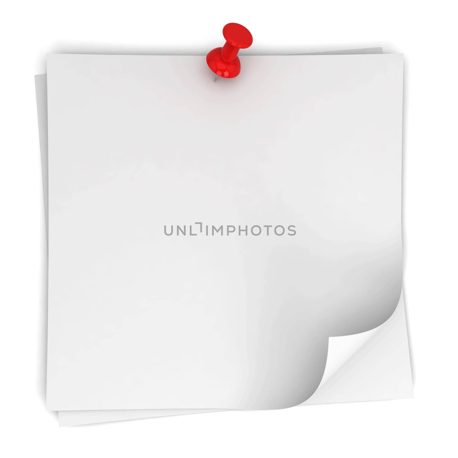 Paper notes. 3d illustration isolated on white background