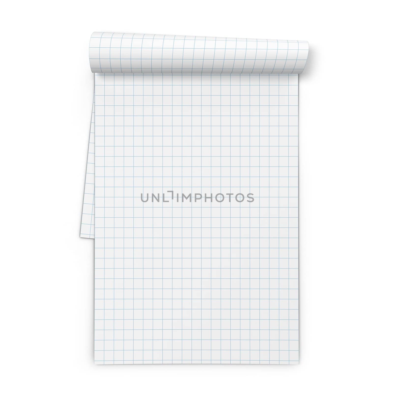 Blank notebook. 3d illustration isolated on white background
