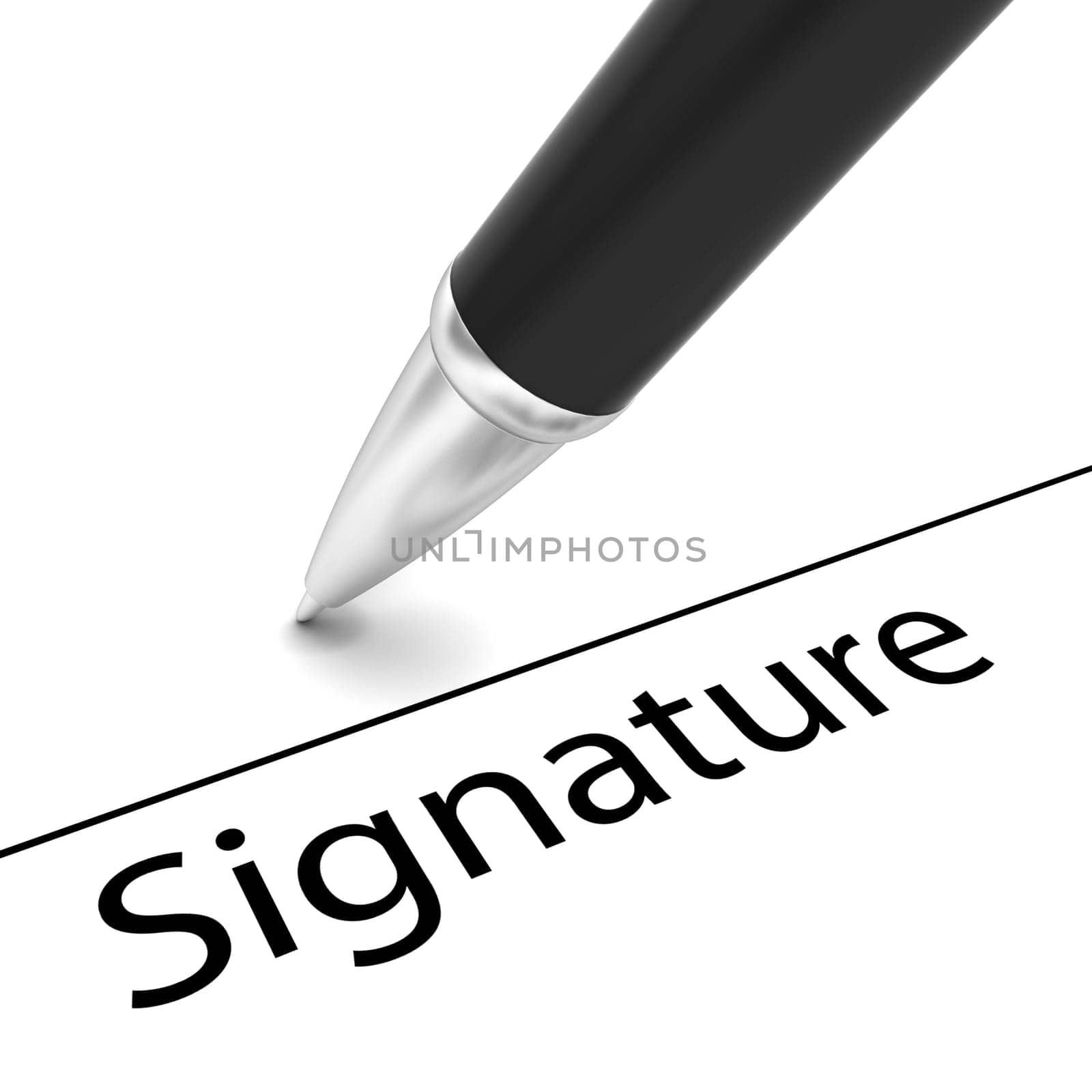 Business contract. 3d illustration isolated on white background