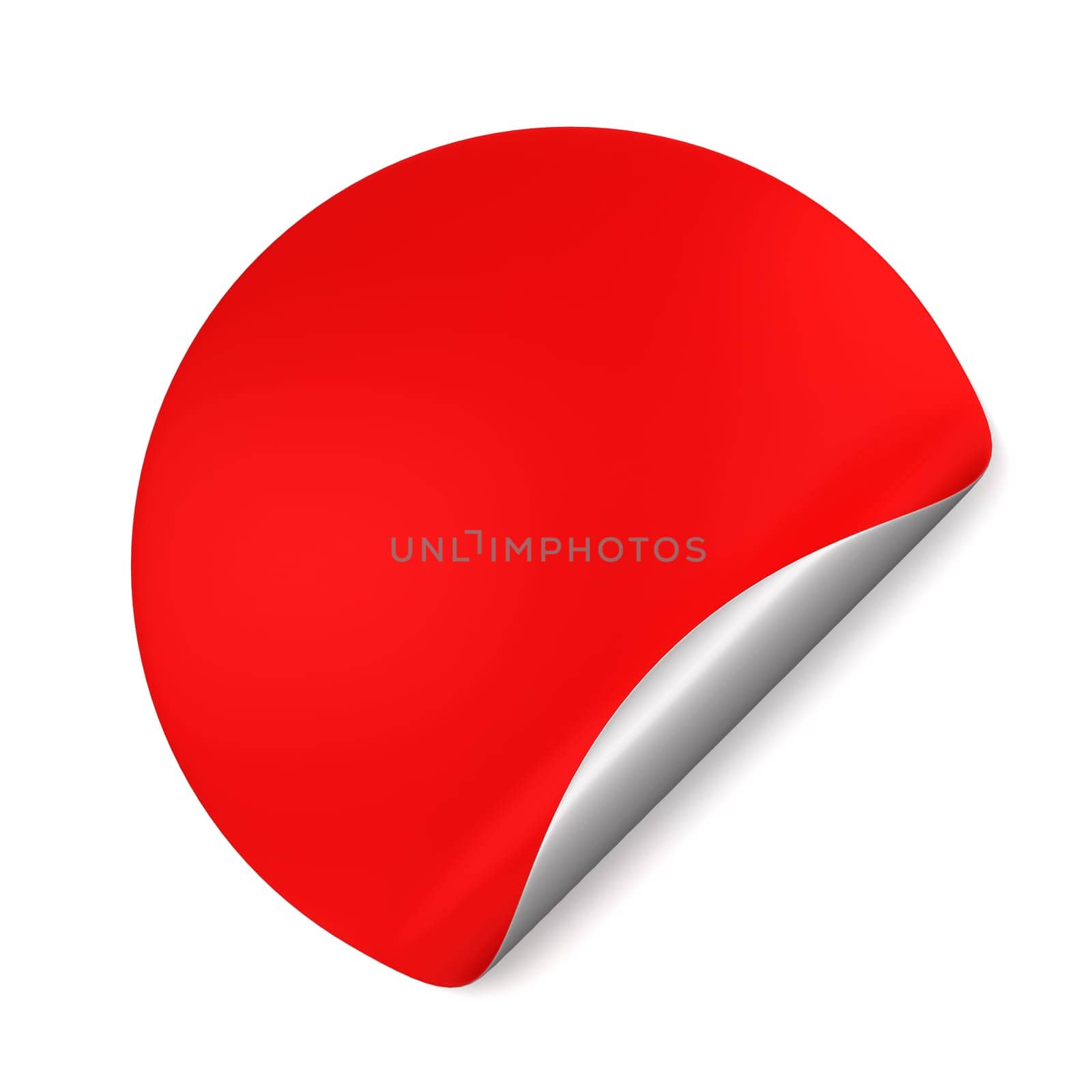 Blank sticker. 3d illustration isolated on white background